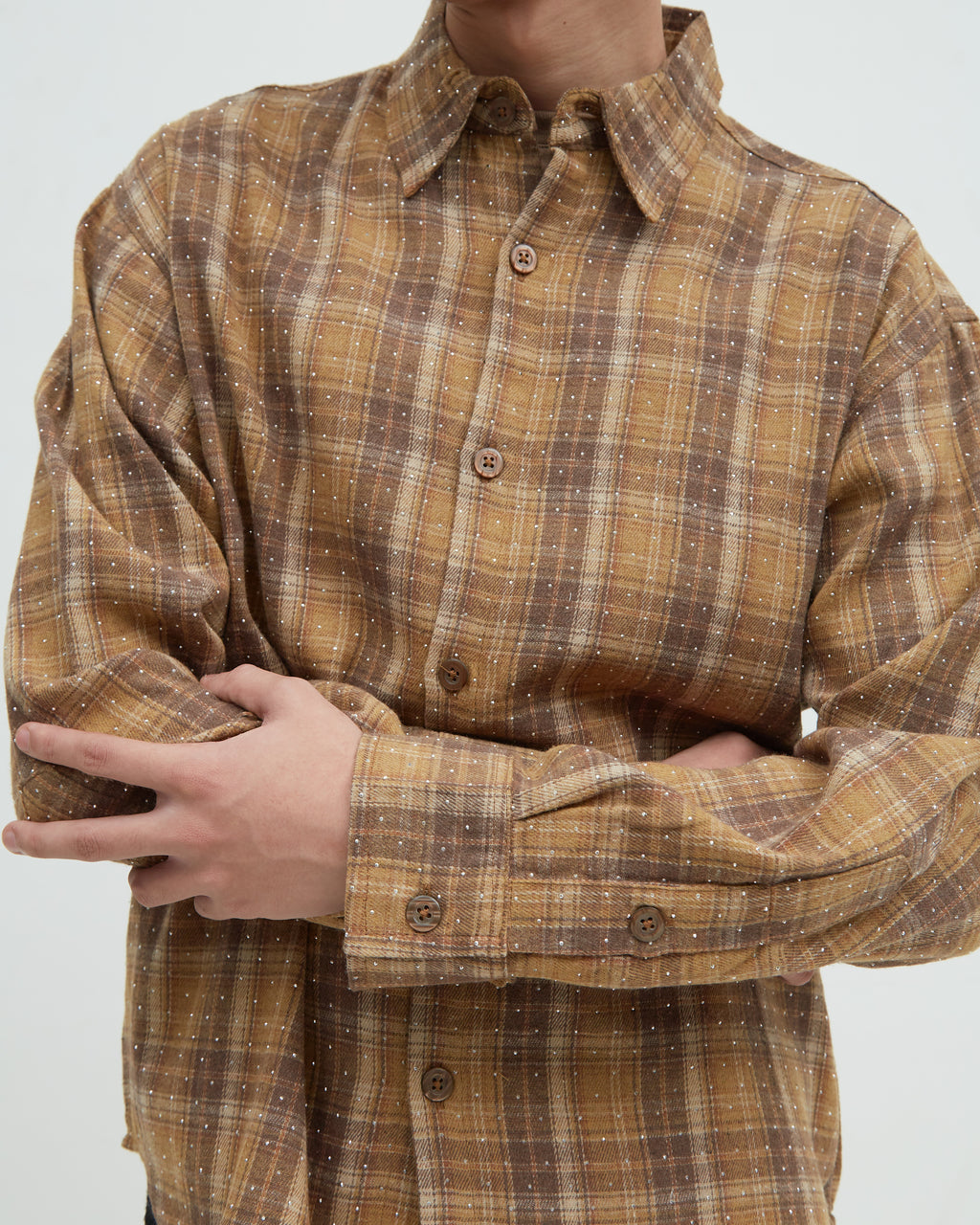 Hotel Flannel Rhinestone [Brown]