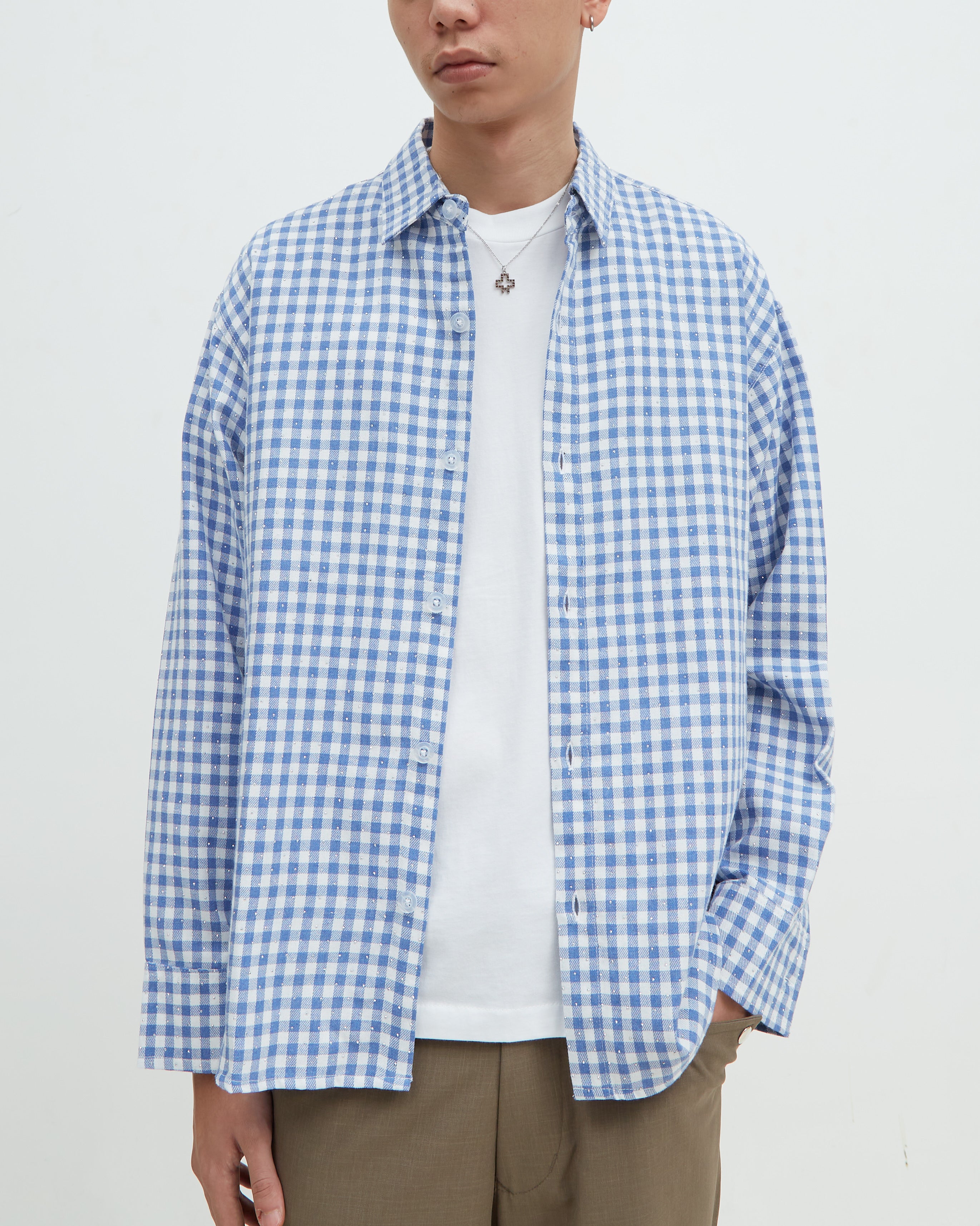 Hotel Flannel Rhinestone [Blue]