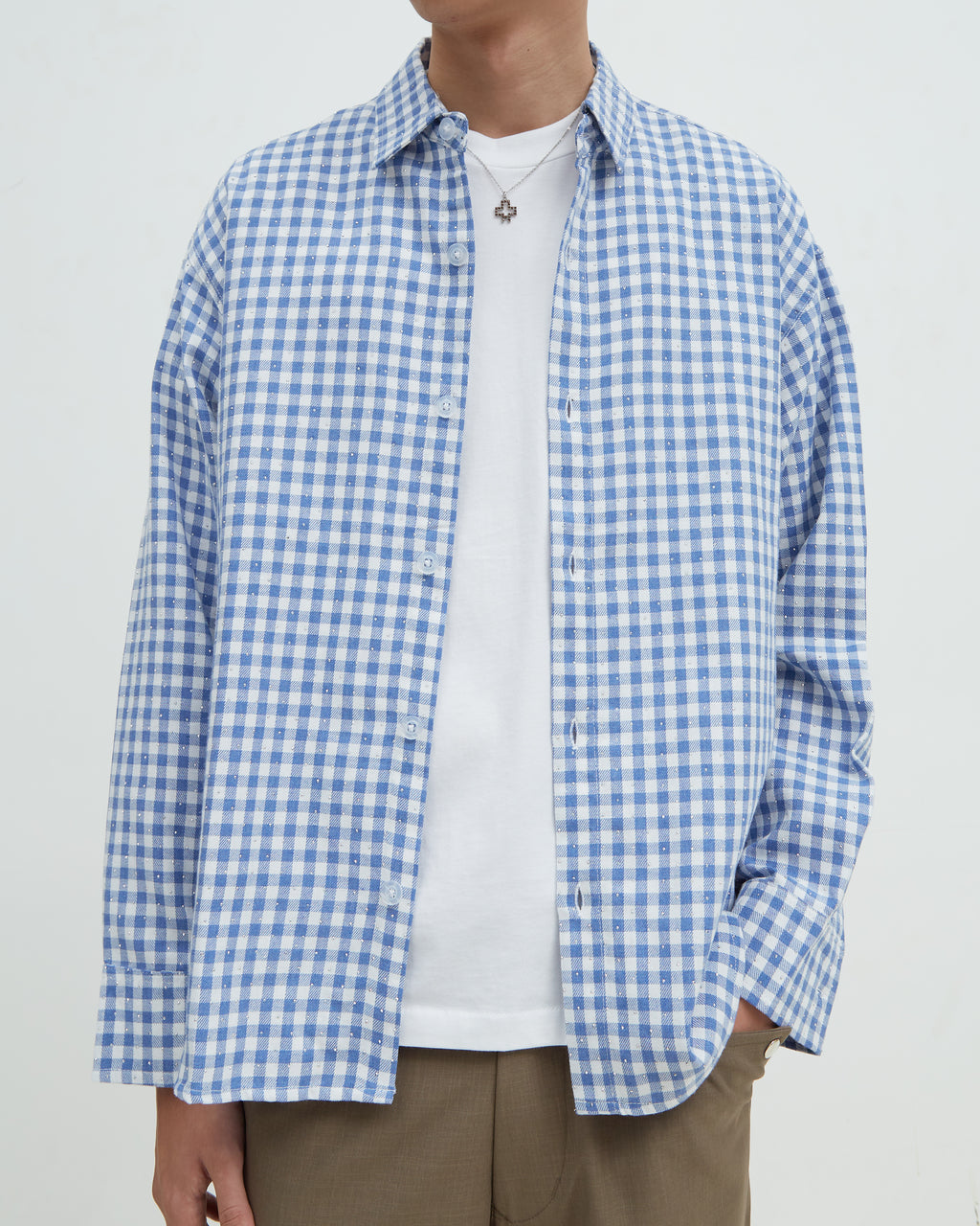 Hotel Flannel Rhinestone [Blue]