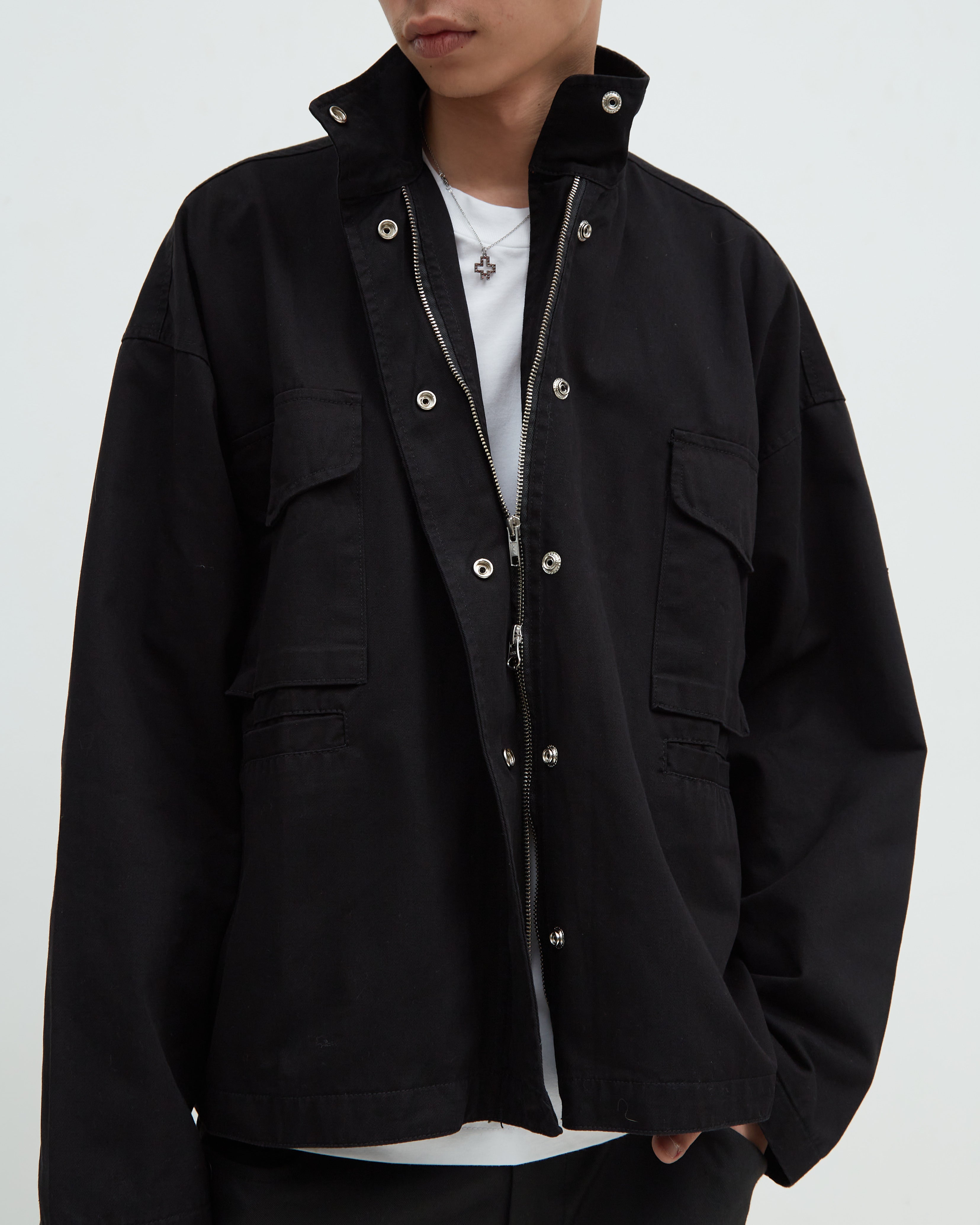 Hotel Stud Flight Jacket [Black]