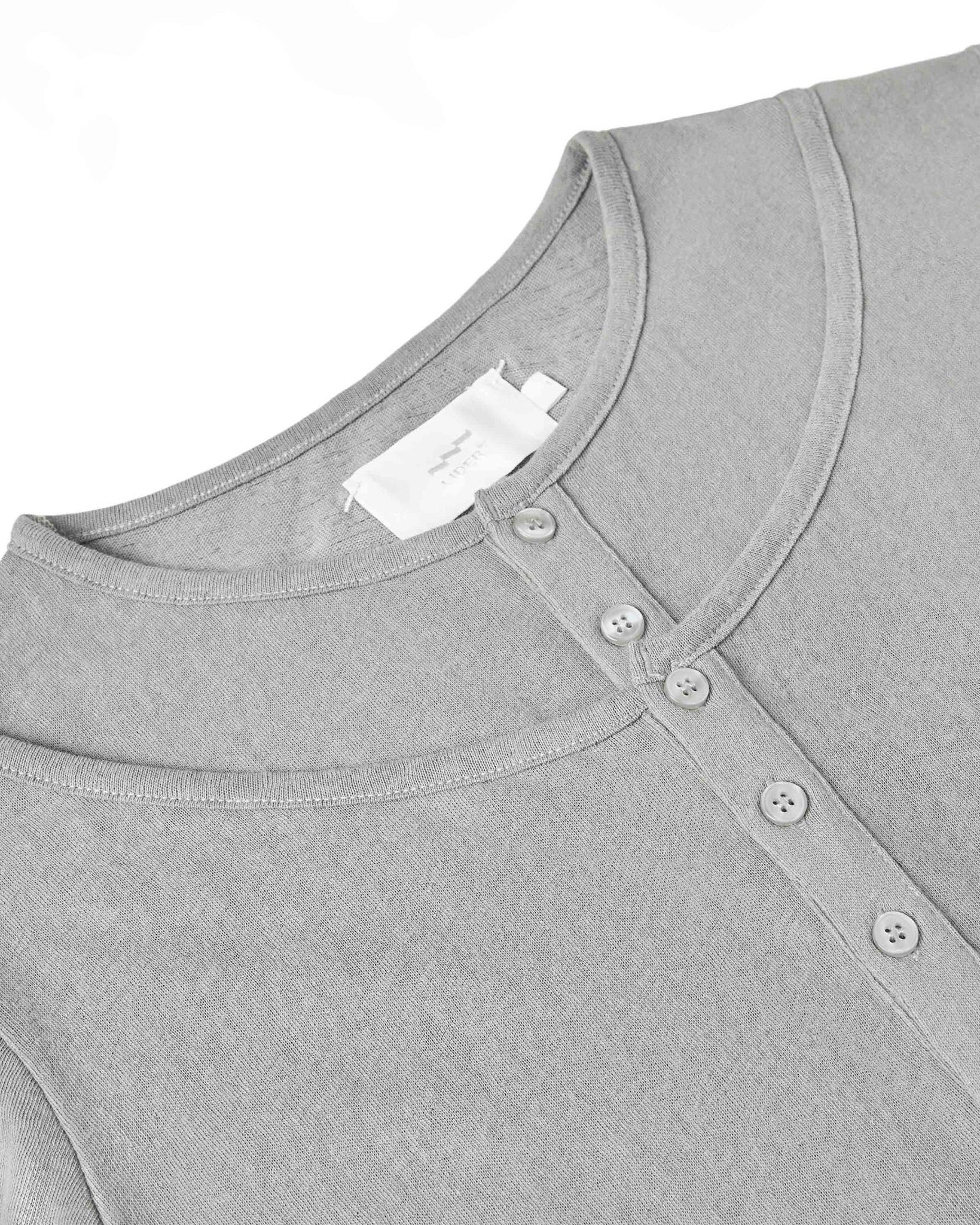LIDER - EVERWOOD LAYERED HENLEY TEE [Light Grey]
