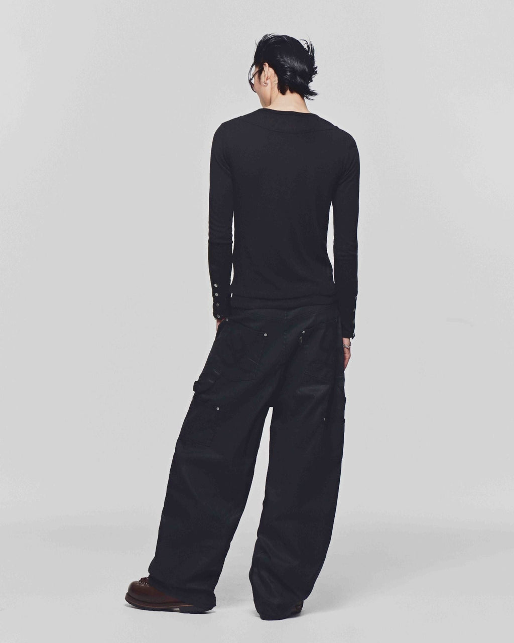 LIDER - EVERWOOD LAYERED HENLEY TEE [Black]