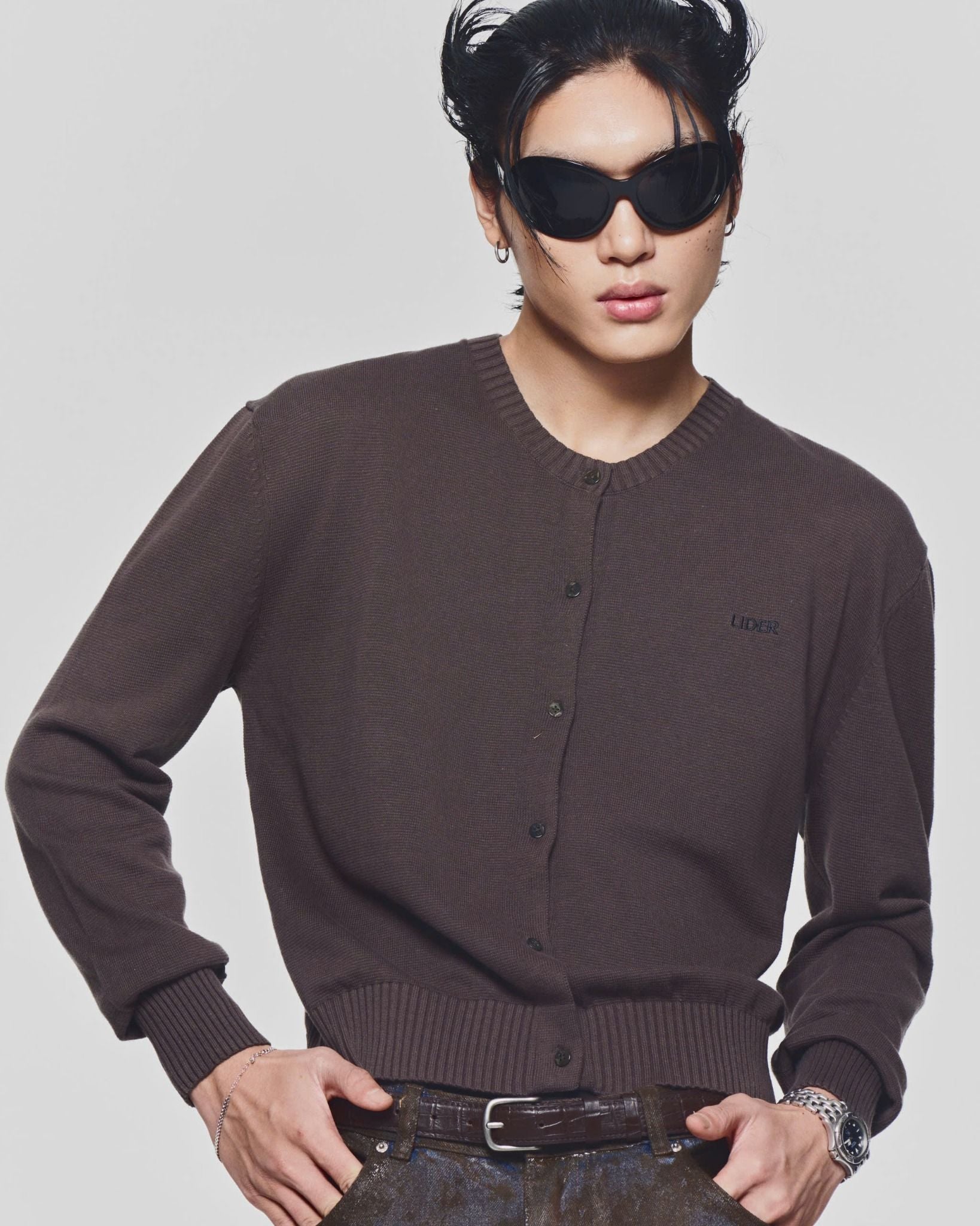 LIDER - AUTUMNAL KNIT CARDIGAN [Chocolate]