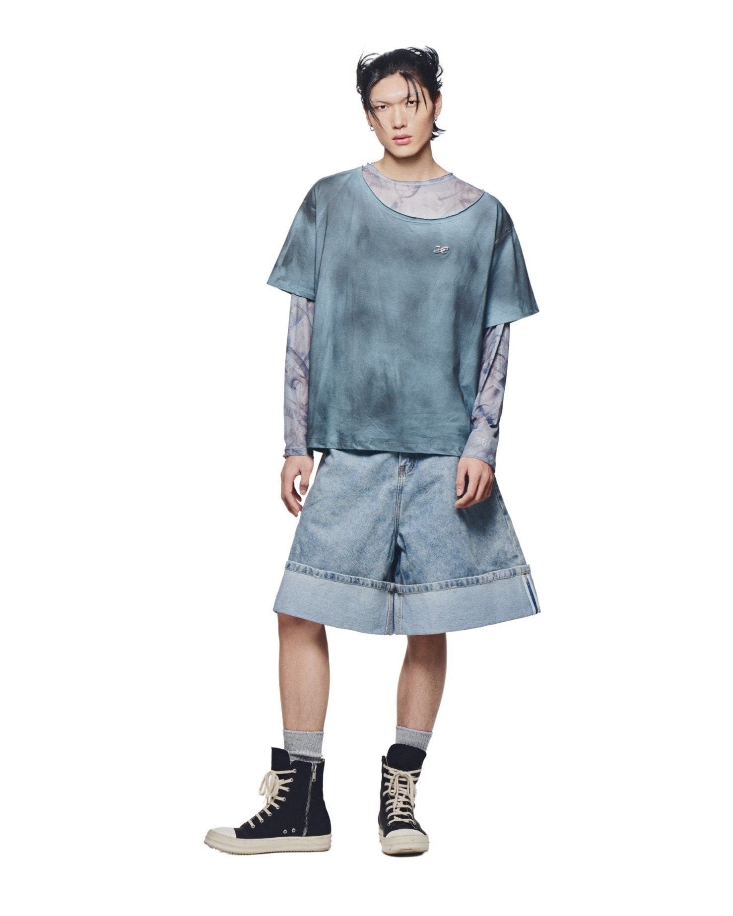 LIDER - OVERROLLED CARPENTER SHORTS [Moonlit Blue]
