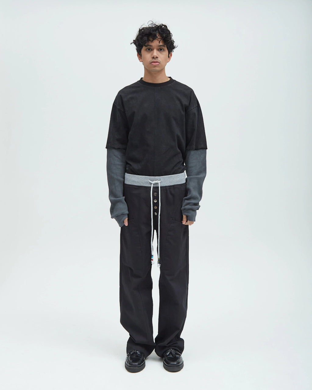 HOTEL Relaxed Canvas Pants Black
