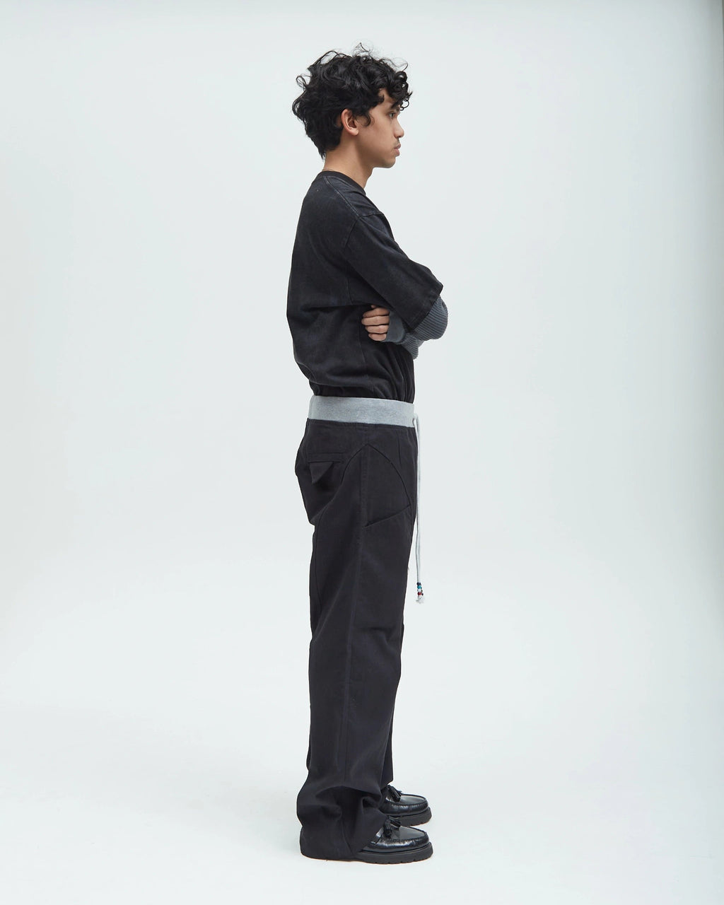 HOTEL Relaxed Canvas Pants Black