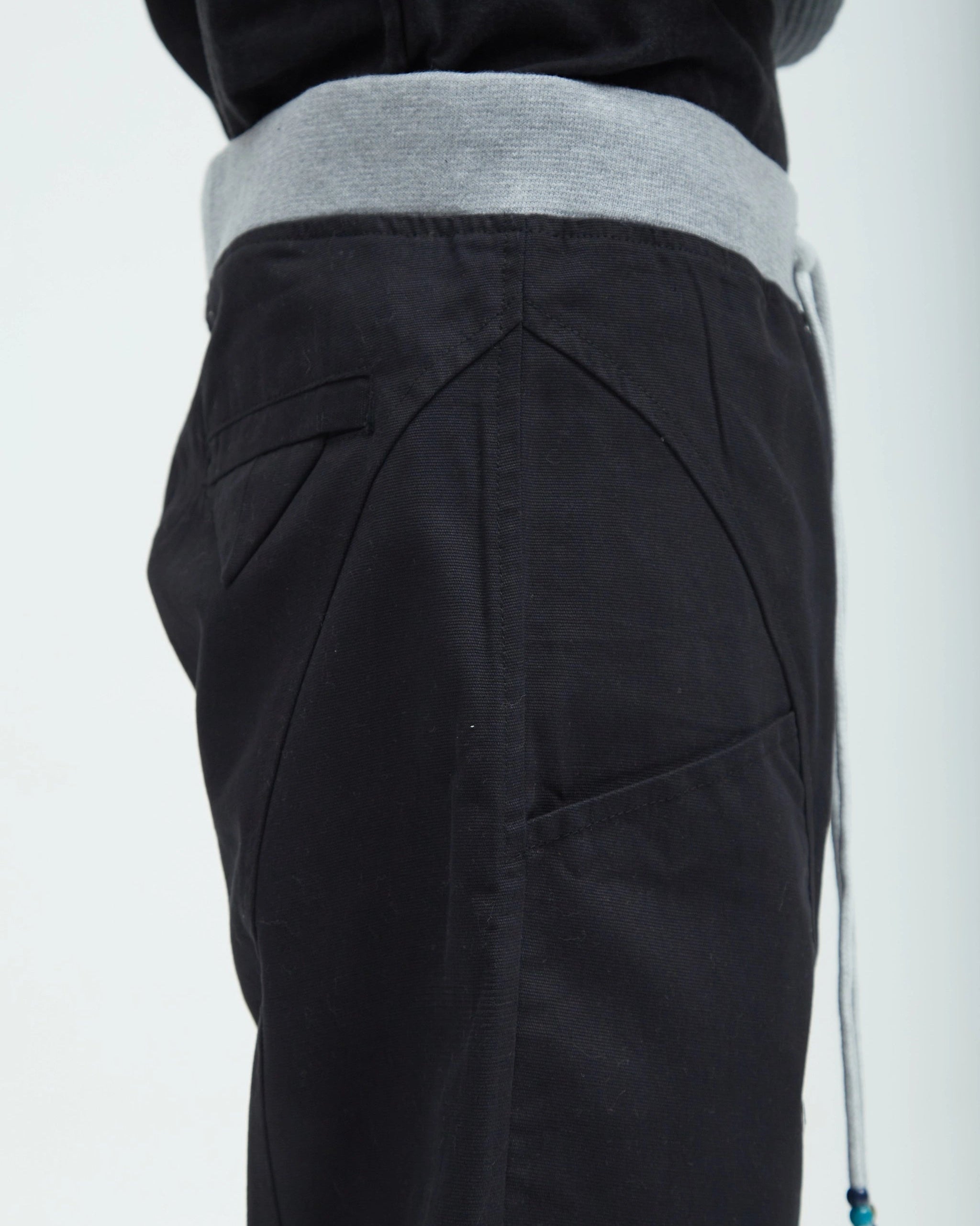 HOTEL Relaxed Canvas Pants Black