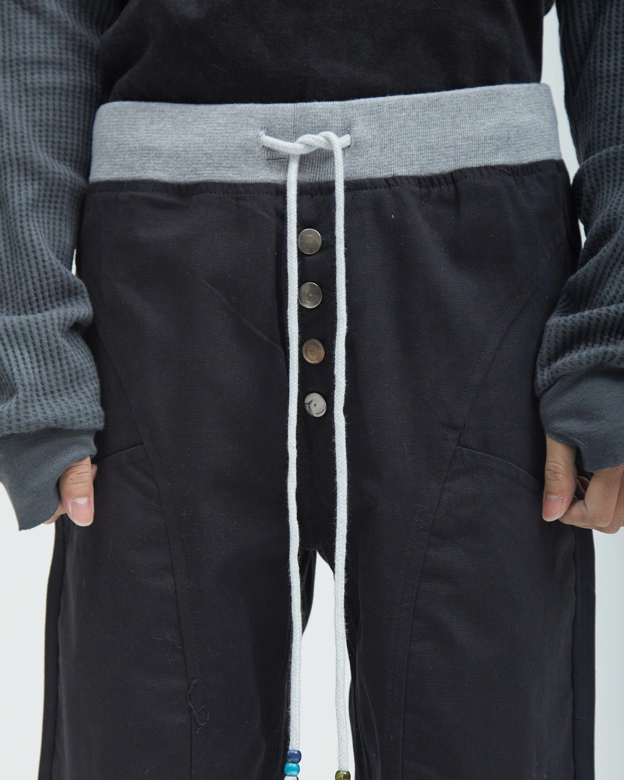 HOTEL Relaxed Canvas Pants Black