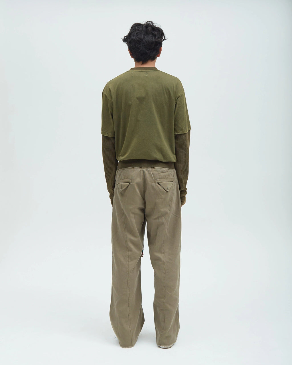 HOTEL Relaxed Canvas Pants [Olive]