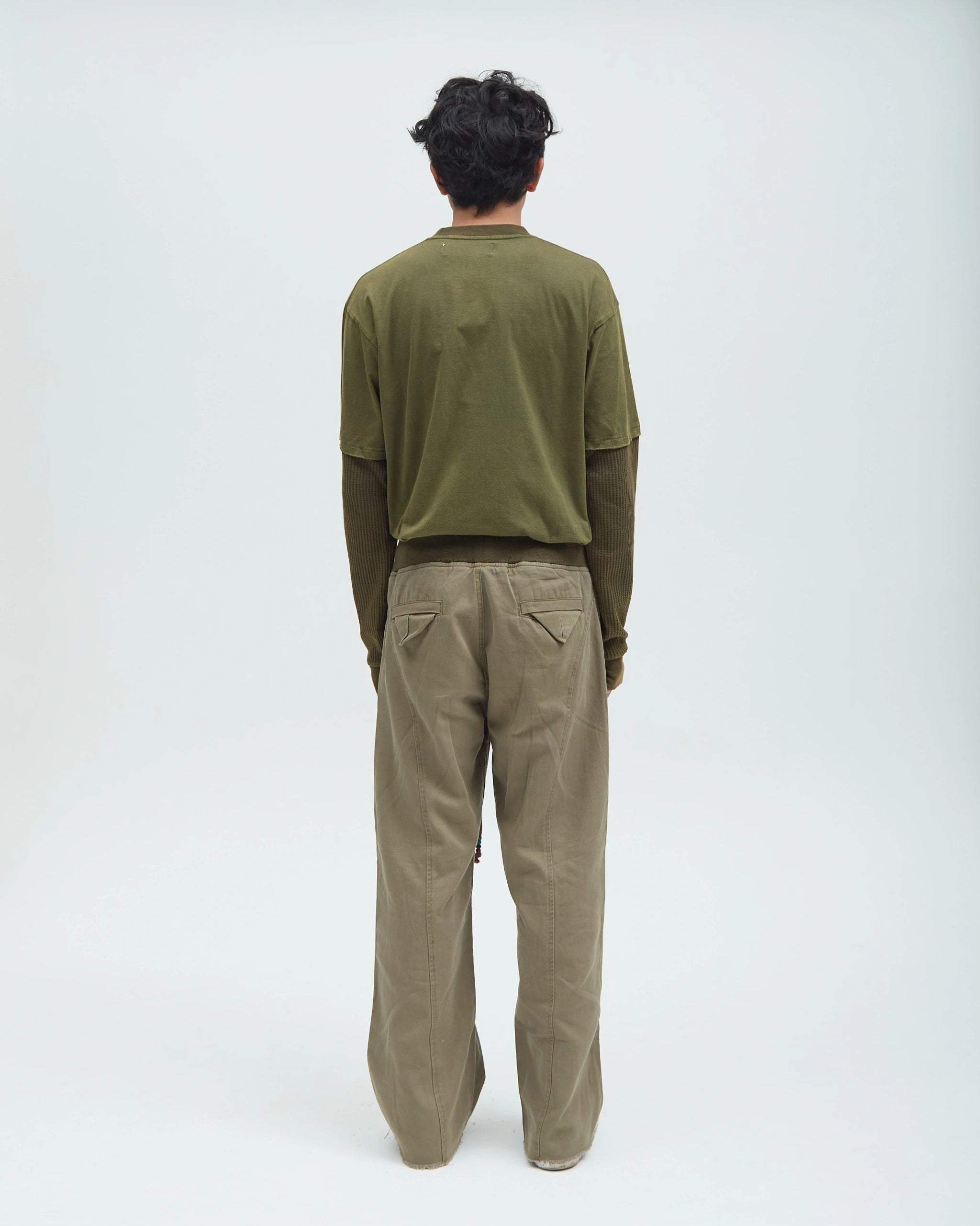 HOTEL Relaxed Canvas Pants [Olive]
