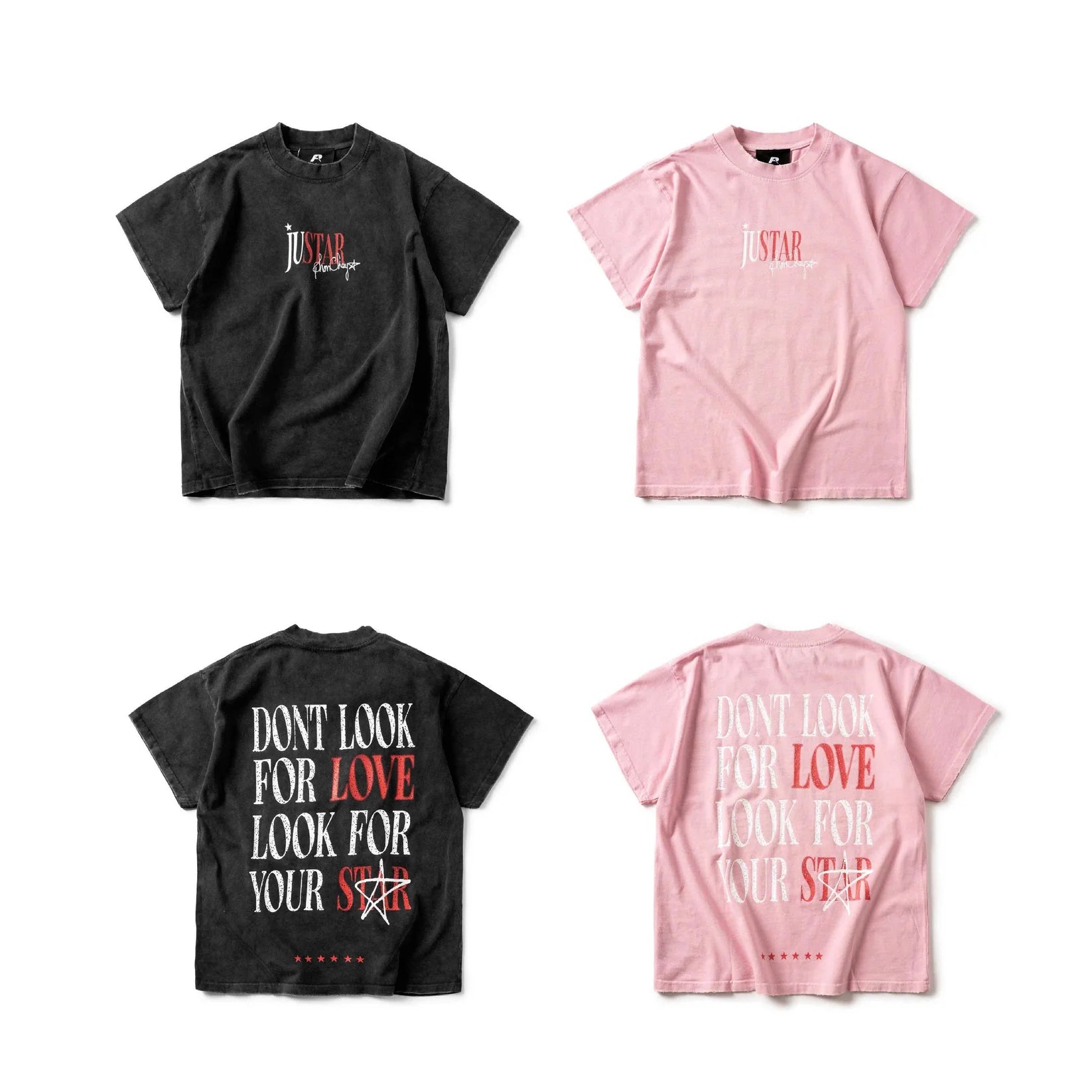 PC JUST STAR TEE - PINK