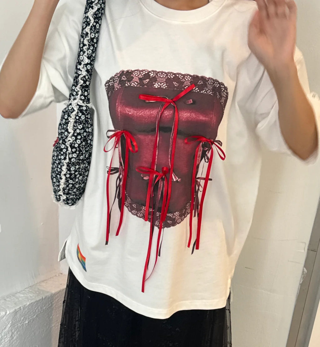 Kittie Yiyi Corset Tee - Red