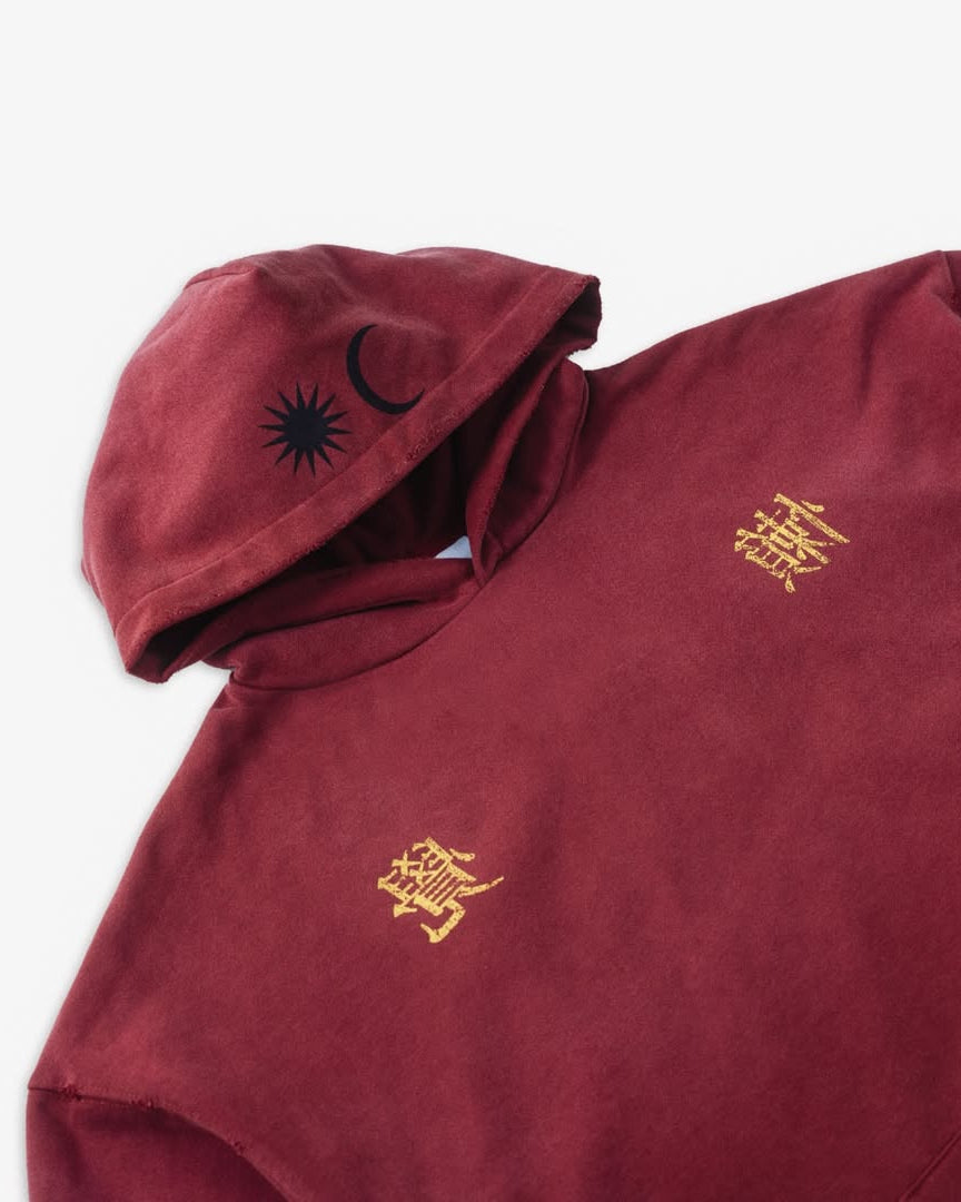WACKY WASHED WINE HOODIE