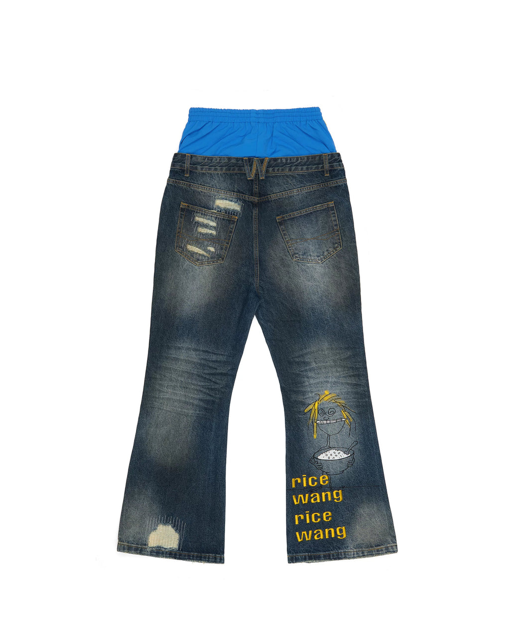 RICEWANG Double-Waist Jeans