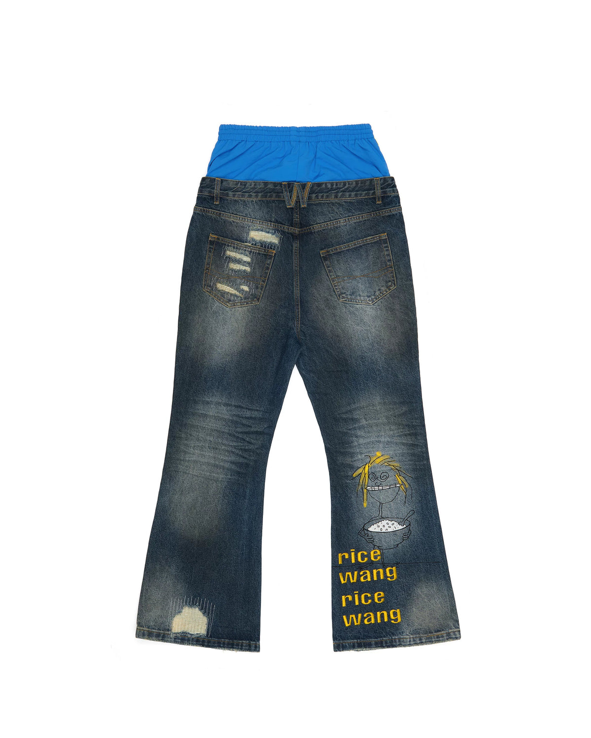 RICEWANG Double-Waist Jeans