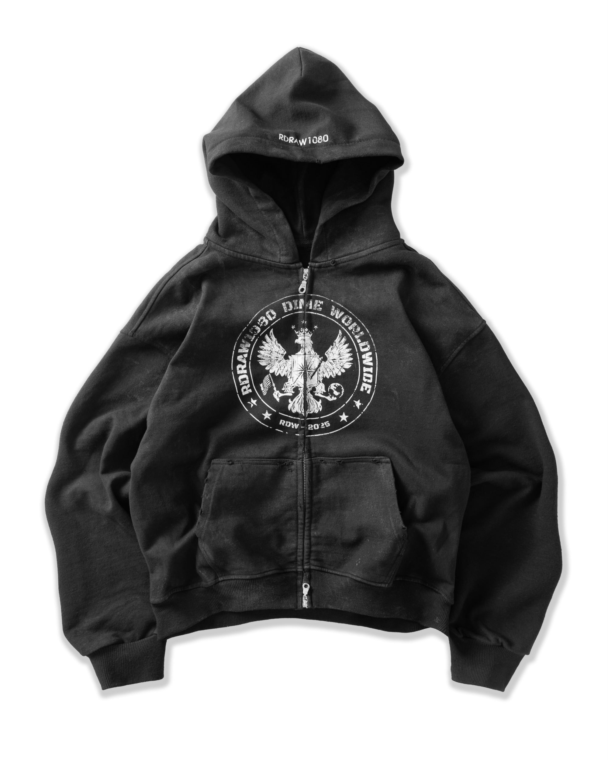 RDW Glory DIRT Zip-up Hoodie - Black