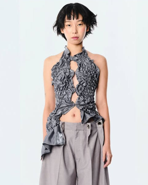 Ugly Pretty Blooming Smoked Top [Grey]