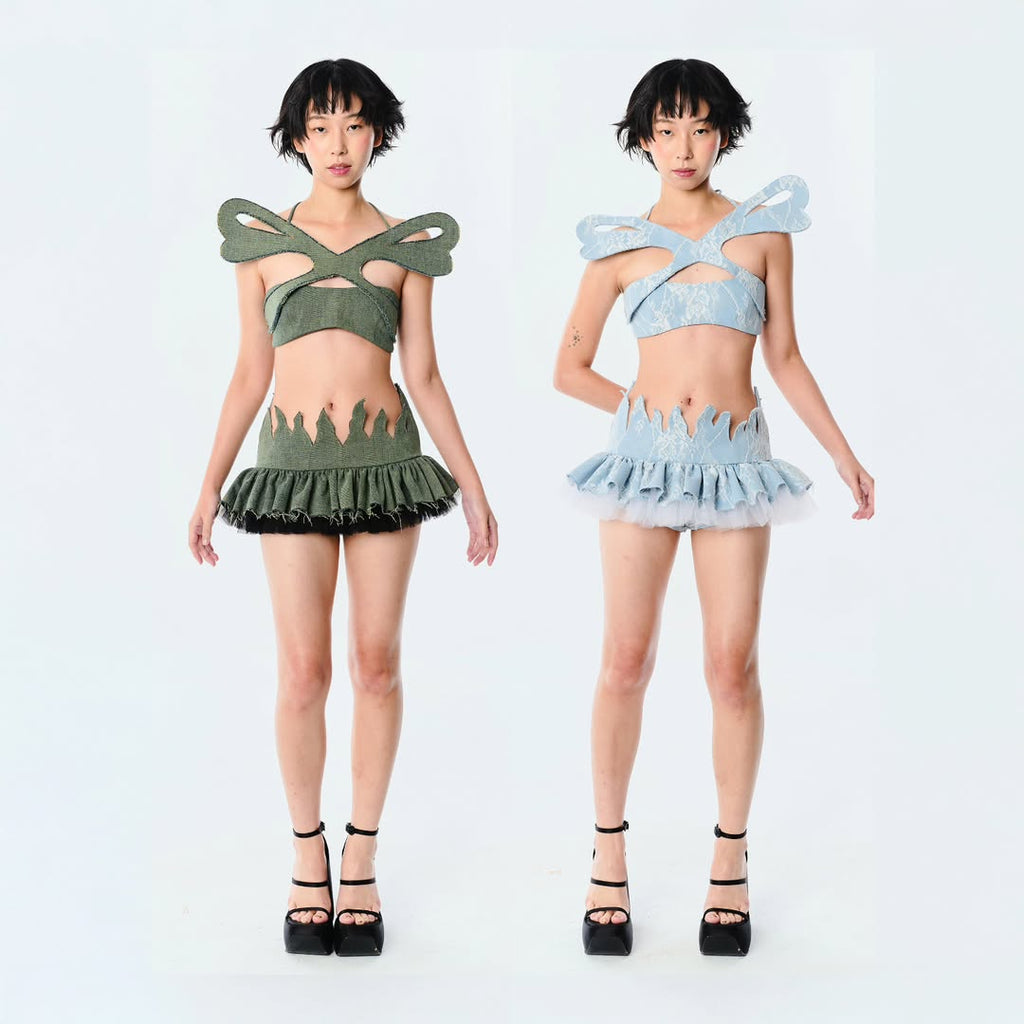 Ugly Pretty Pixie Wing Top [Blue]