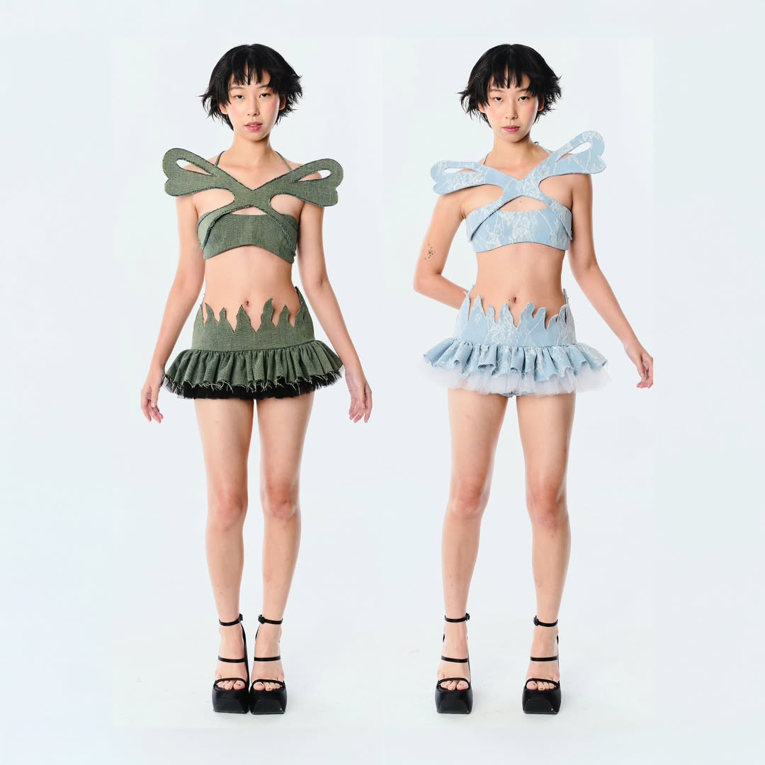 Ugly Pretty Pixie Wing Top [Blue]