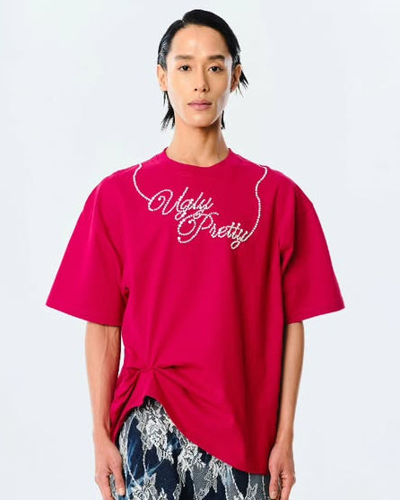 Ugly Pretty Pearl Logo T-Shirt [RED]