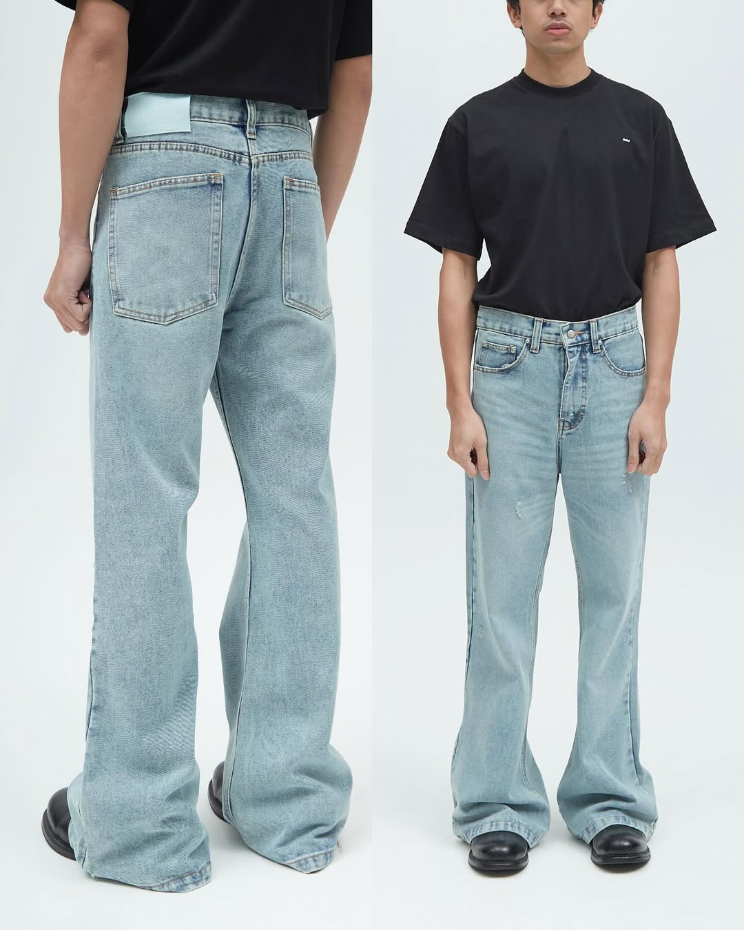 HOTEL - Flare V1 Blue Washed Denim