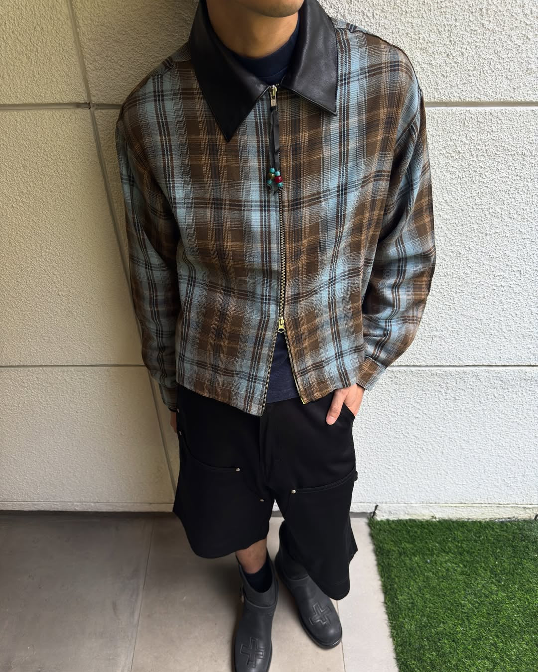 HOTEL - Flannel Zip Up Brown