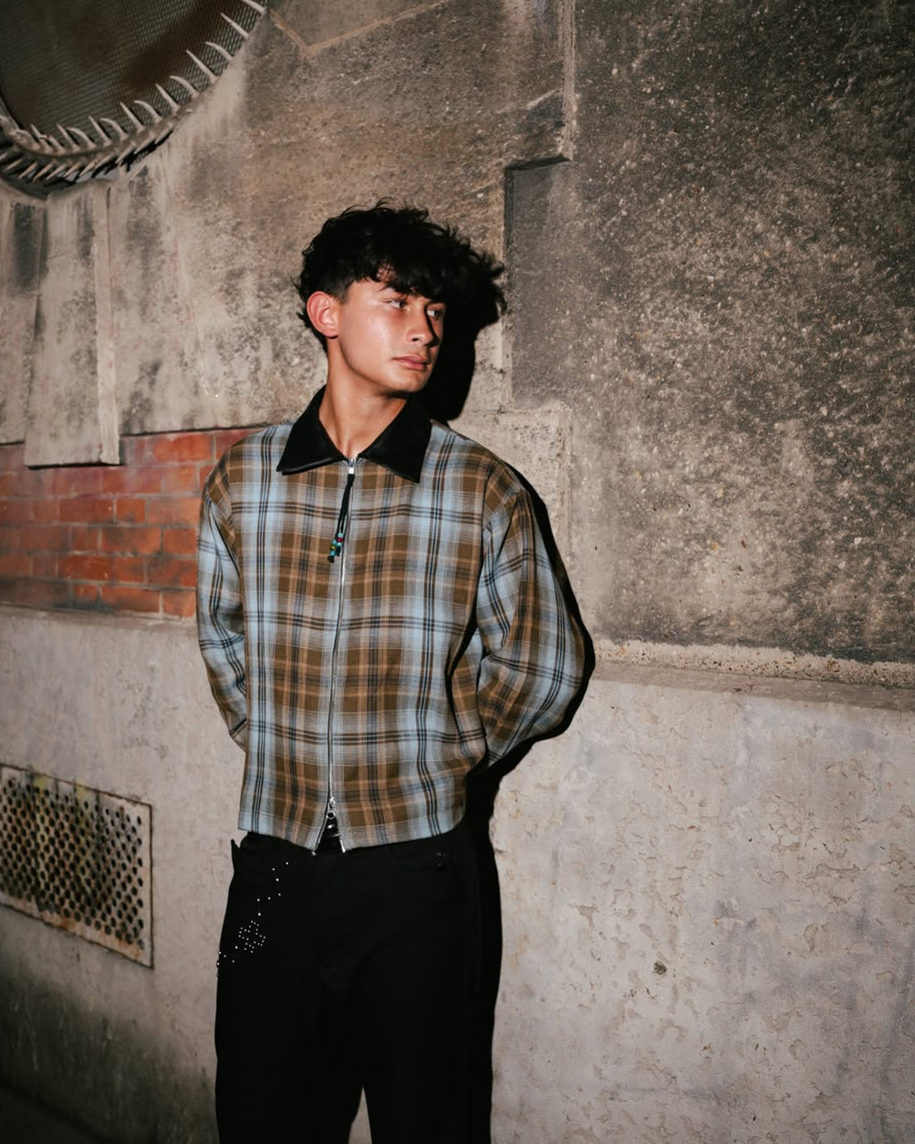 HOTEL - Flannel Zip Up Brown