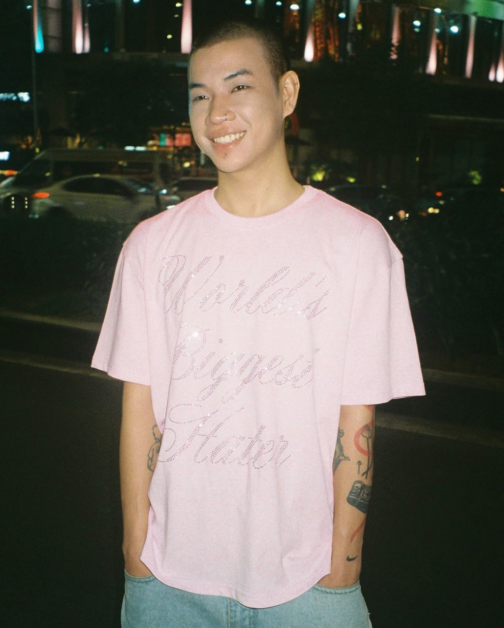 WORLD BIGGEST HATER T-SHIRT [PINK]