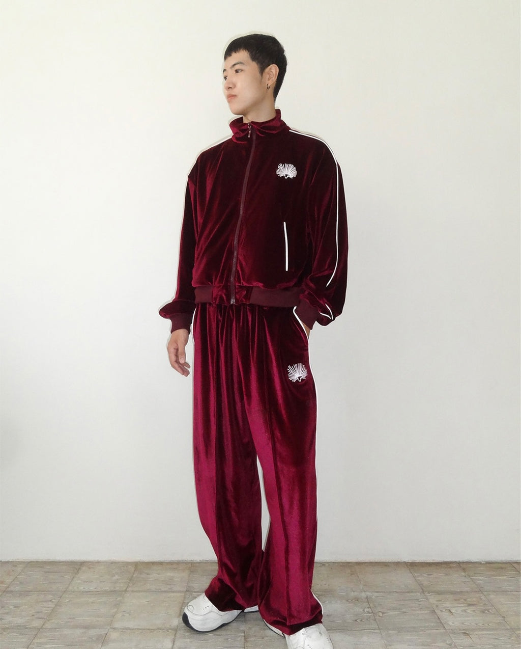 VELOUR PANT [BORDEAUX RED]