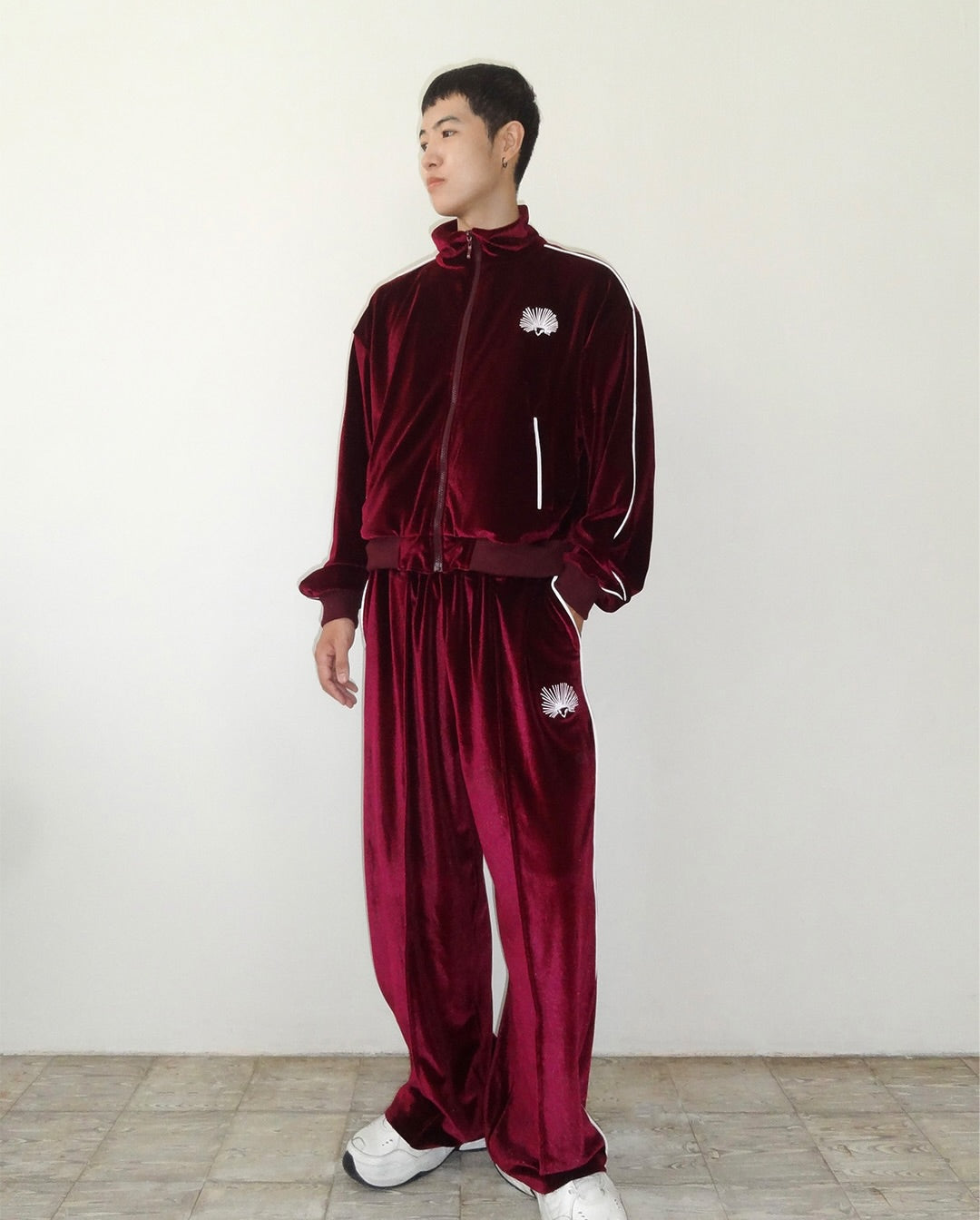 VELOUR PANT [BORDEAUX RED]