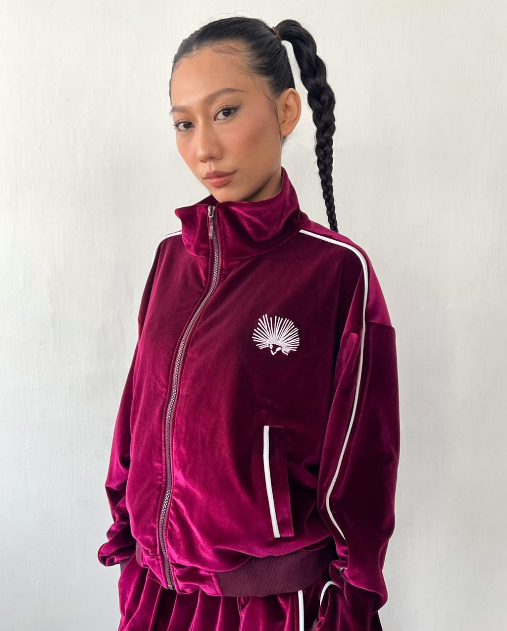 VELOUR JACKET [BORDEAUX RED]