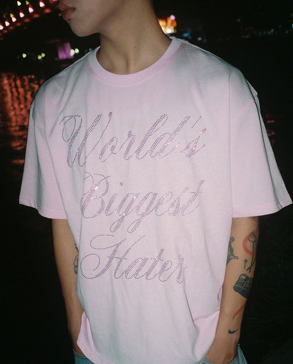WORLD BIGGEST HATER T-SHIRT [PINK]