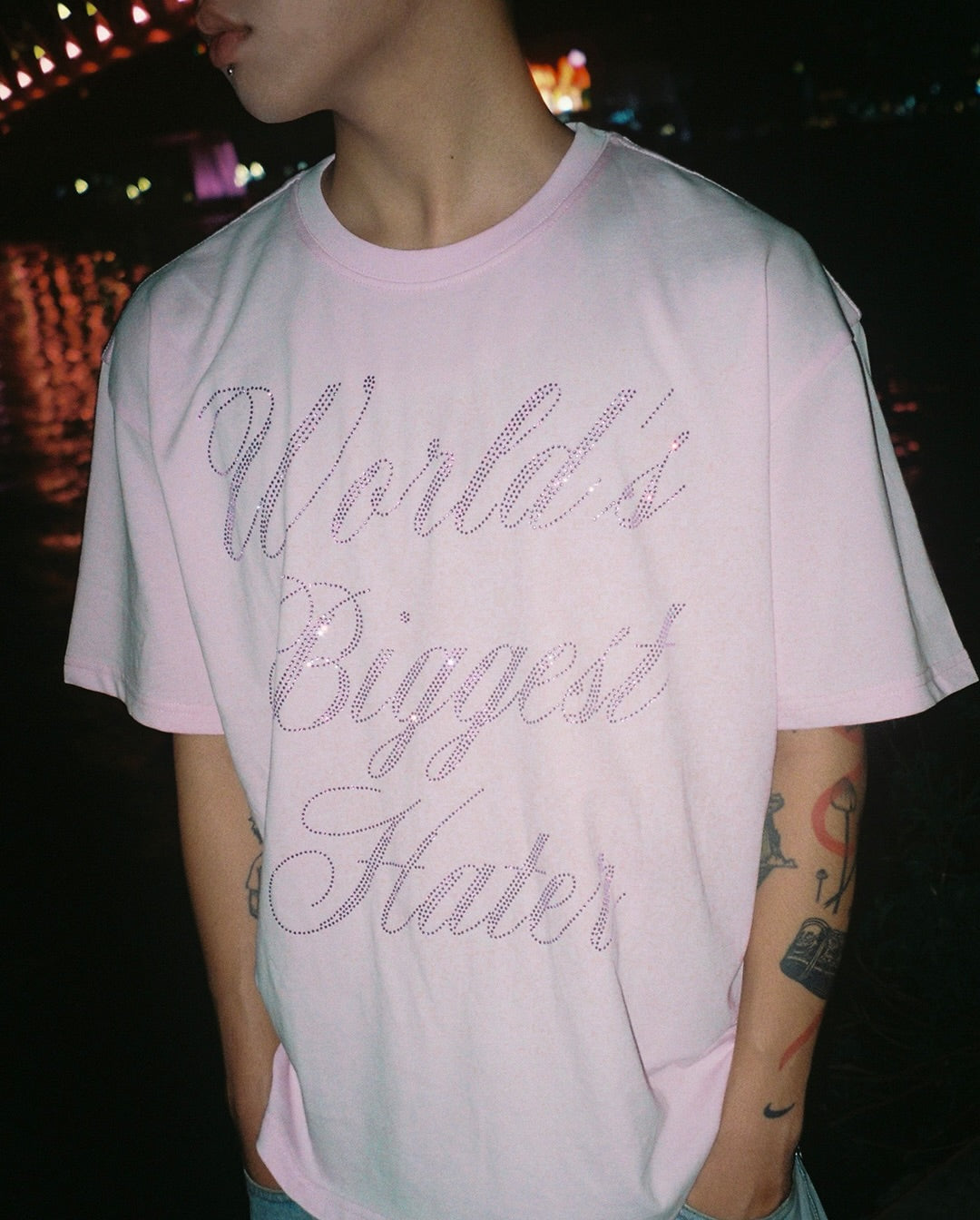 WORLD BIGGEST HATER T-SHIRT [PINK]