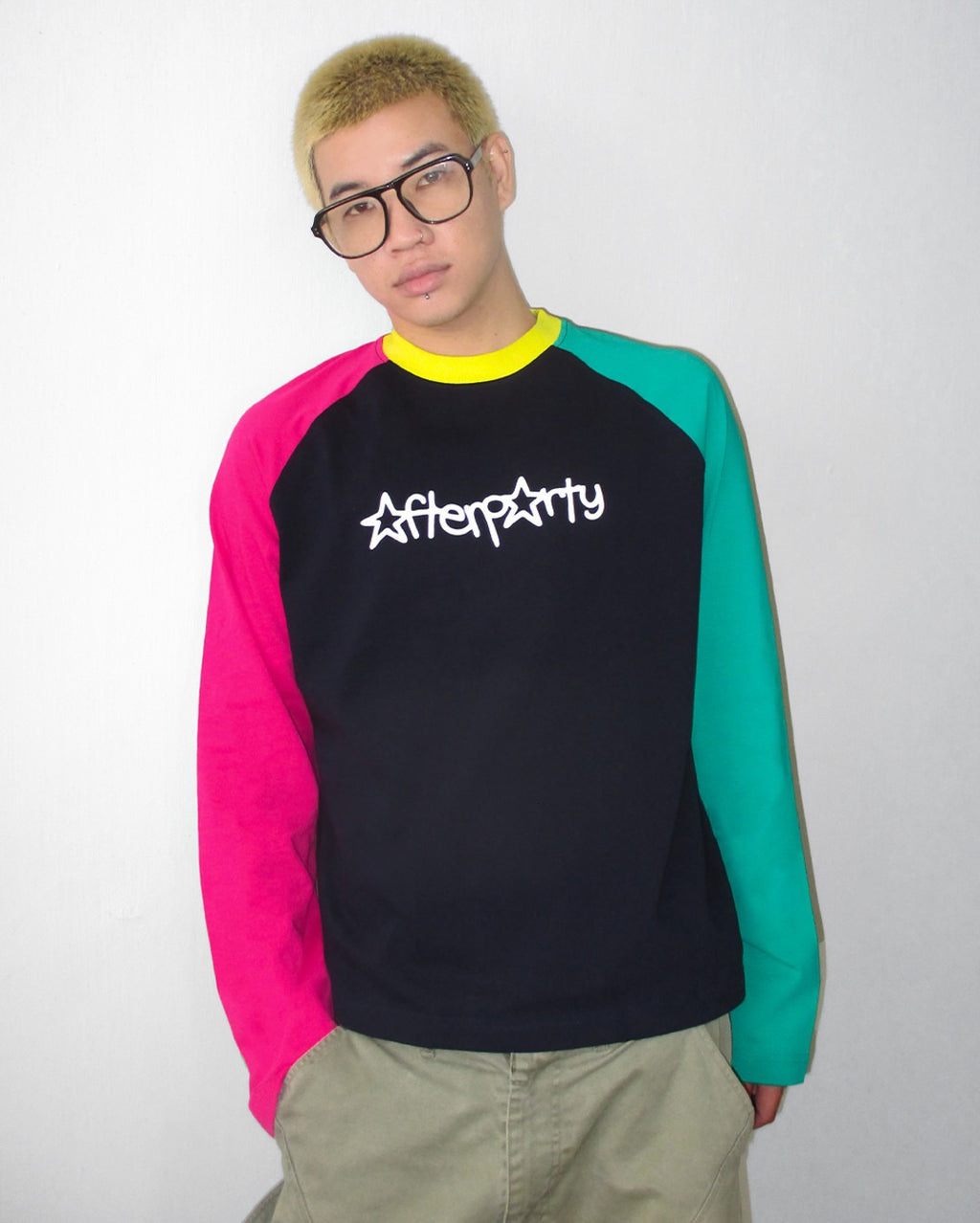 STAR LETTER RAGLAN - NAVY