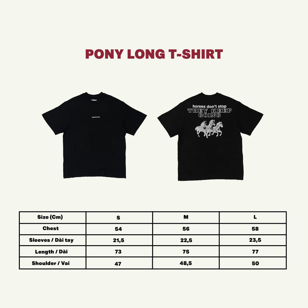 FK PONY LONG T-shirt - Black