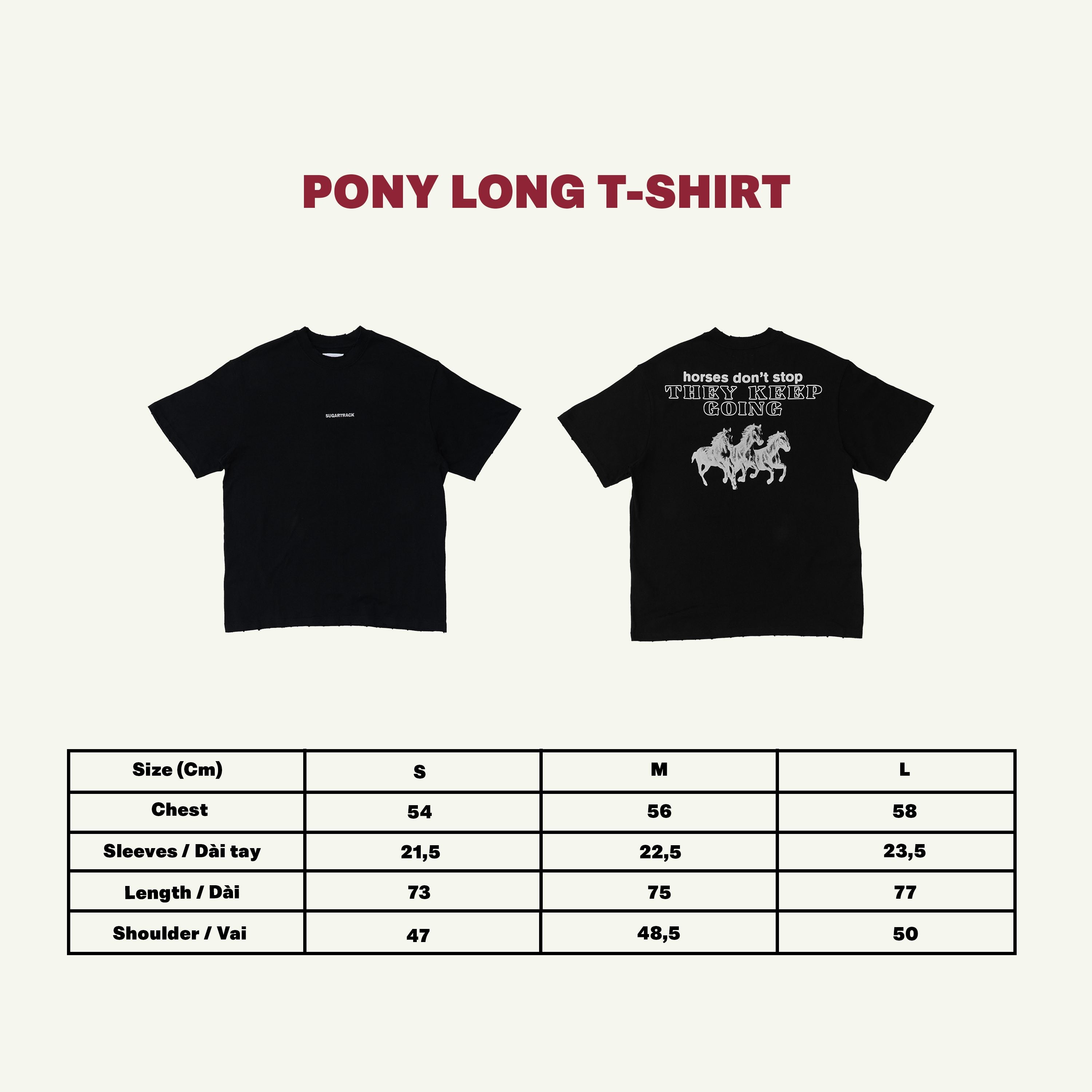 FK PONY LONG T-shirt - Black