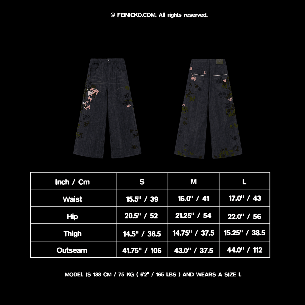 FK VEIN Bloom Selvedge Denim Pants
