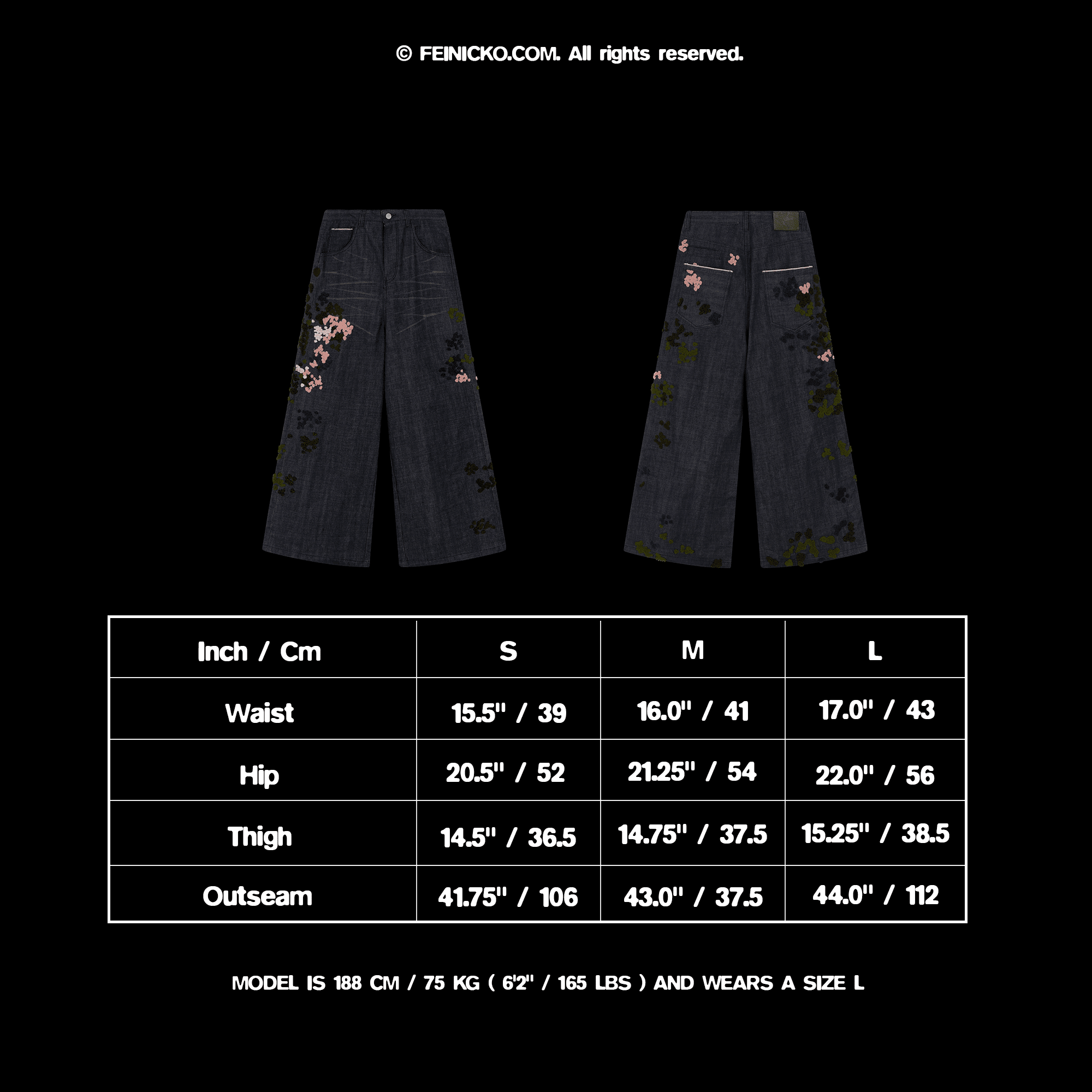 FK VEIN Bloom Selvedge Denim Pants