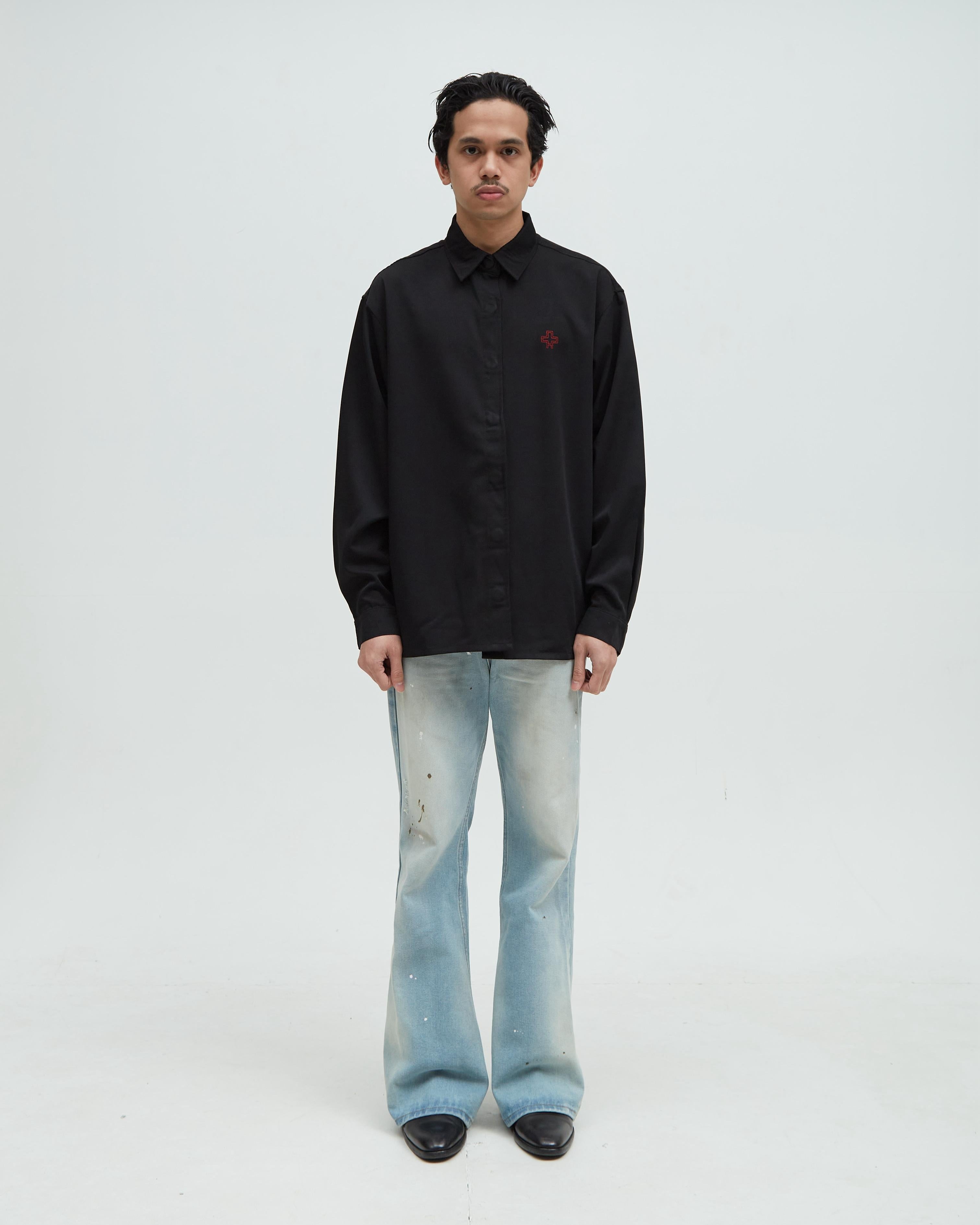 Hotel Mud Wash Blue Flare Pants V2