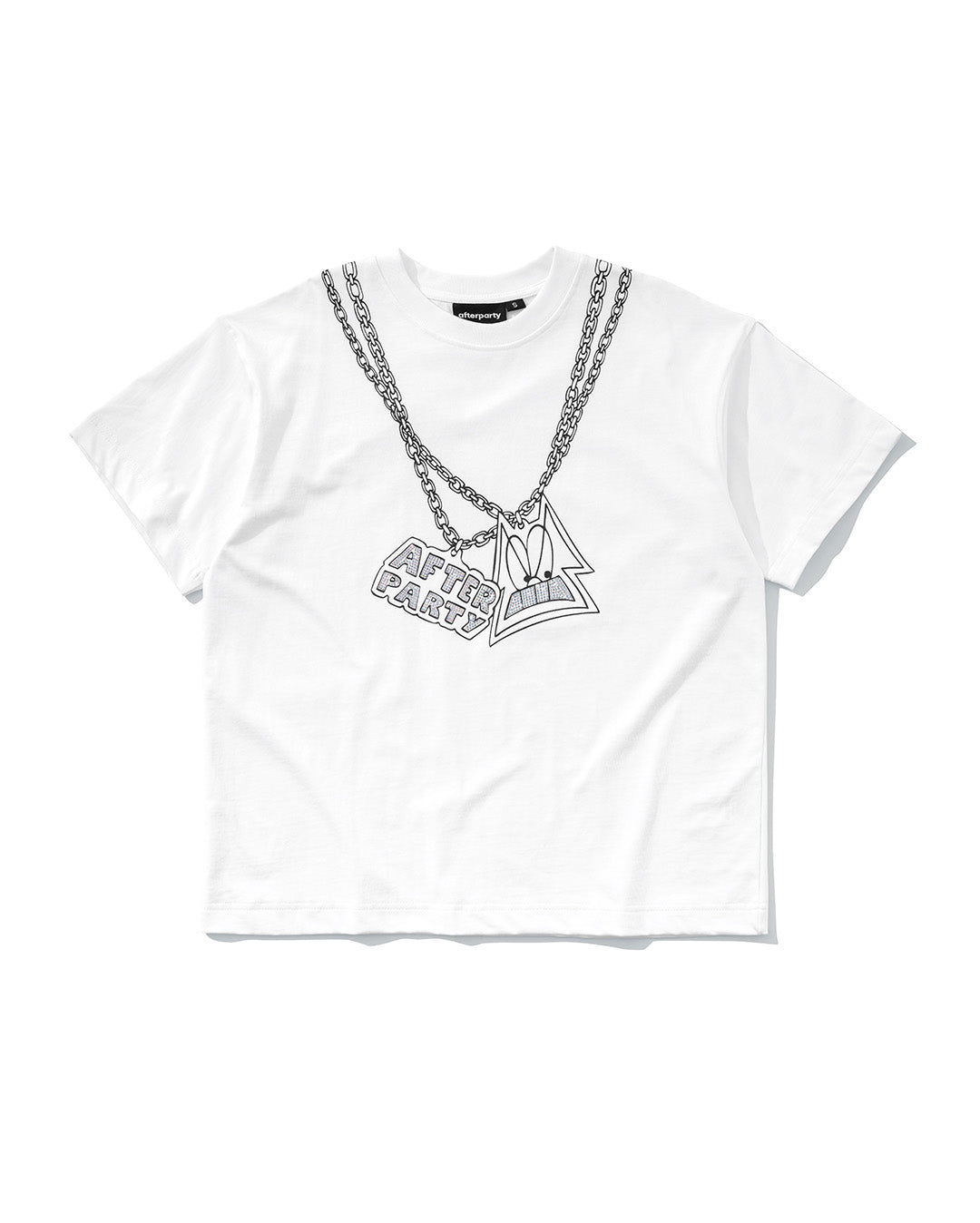 AFTERPARTY Chin Chain Oversized Tee - White 1