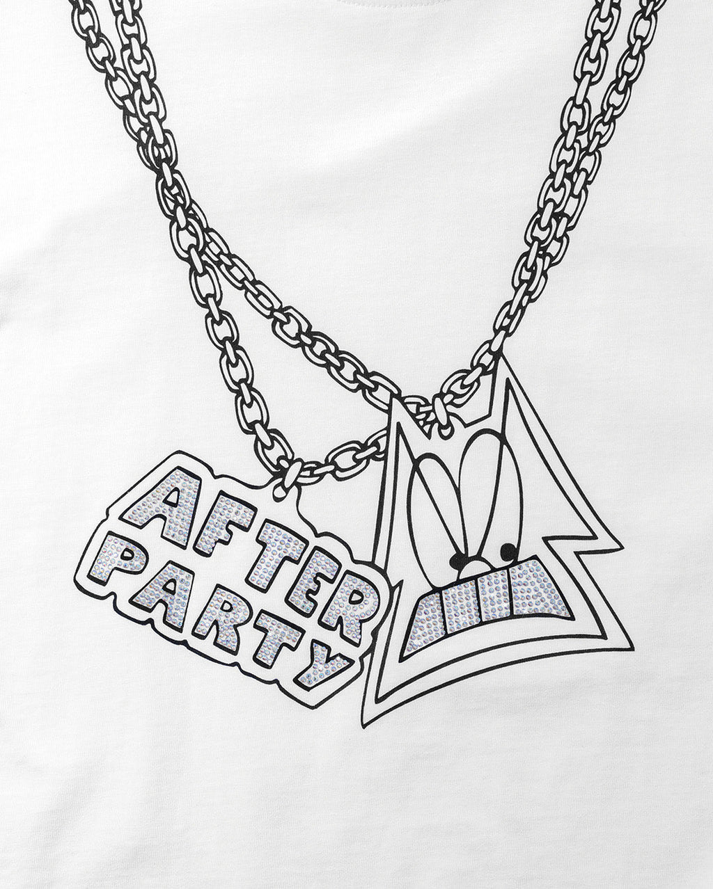 AFTERPARTY Chin Chain Oversized Tee - White 2