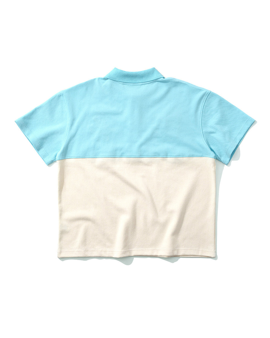 AFTERPARTY Chin Polo Shirt - Aqua Blue/Cream 2