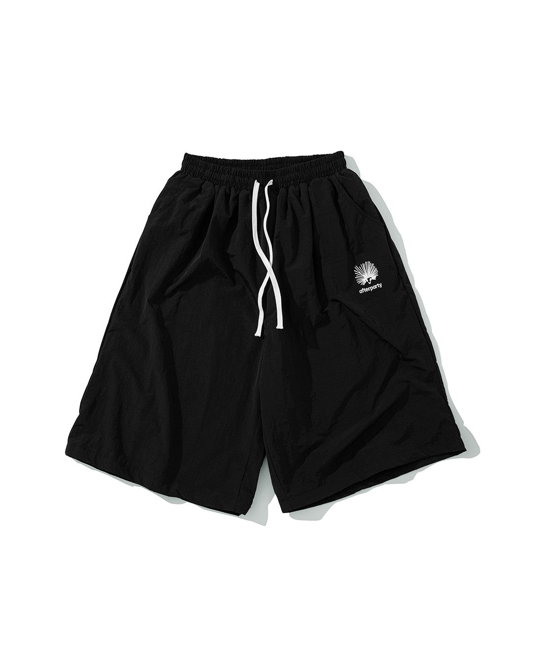 AFTERPARTY Nhím Nylon Shorts - Black front