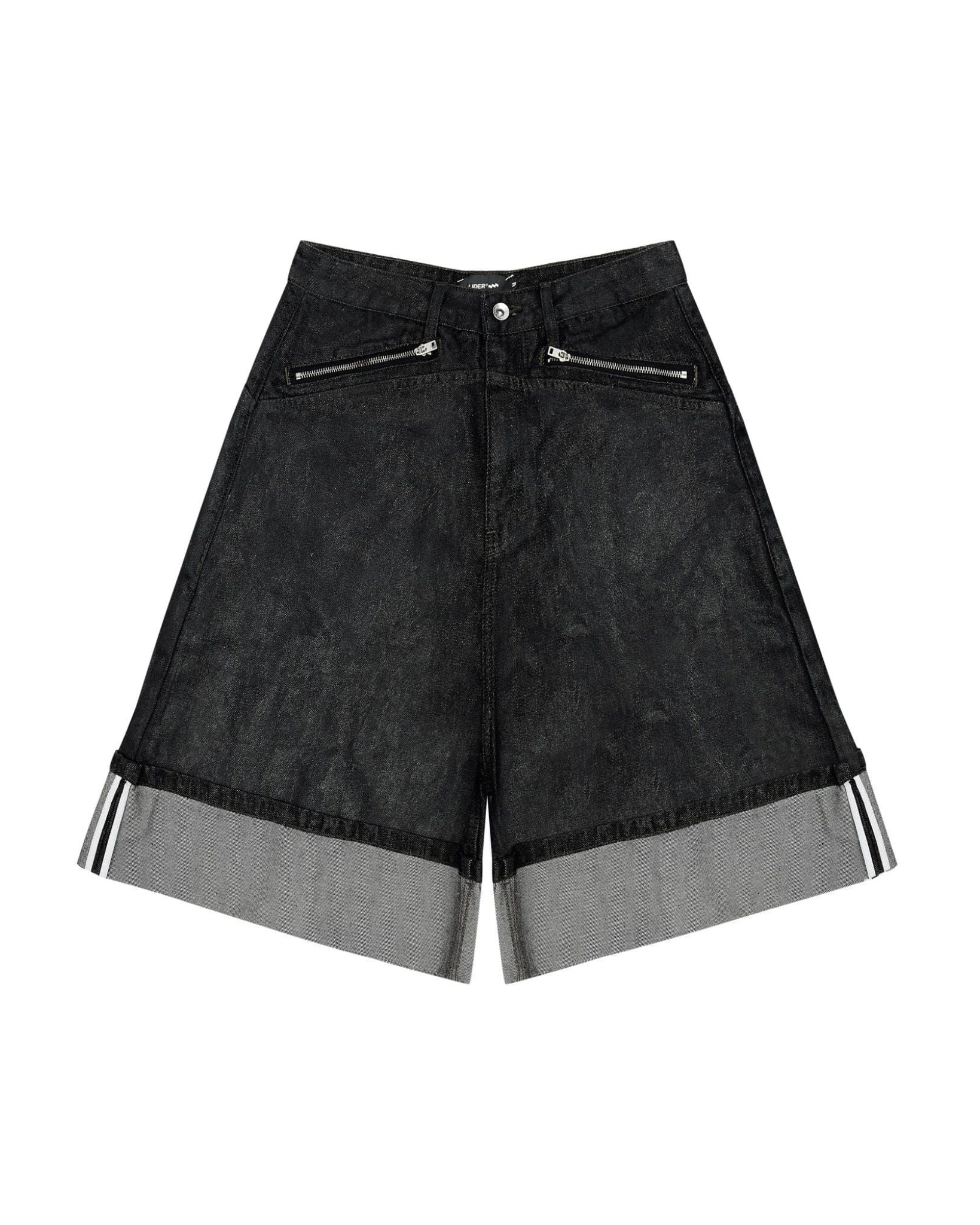 LIDER - OVERROLLED CARPENTER SHORTS [Washed Black]
