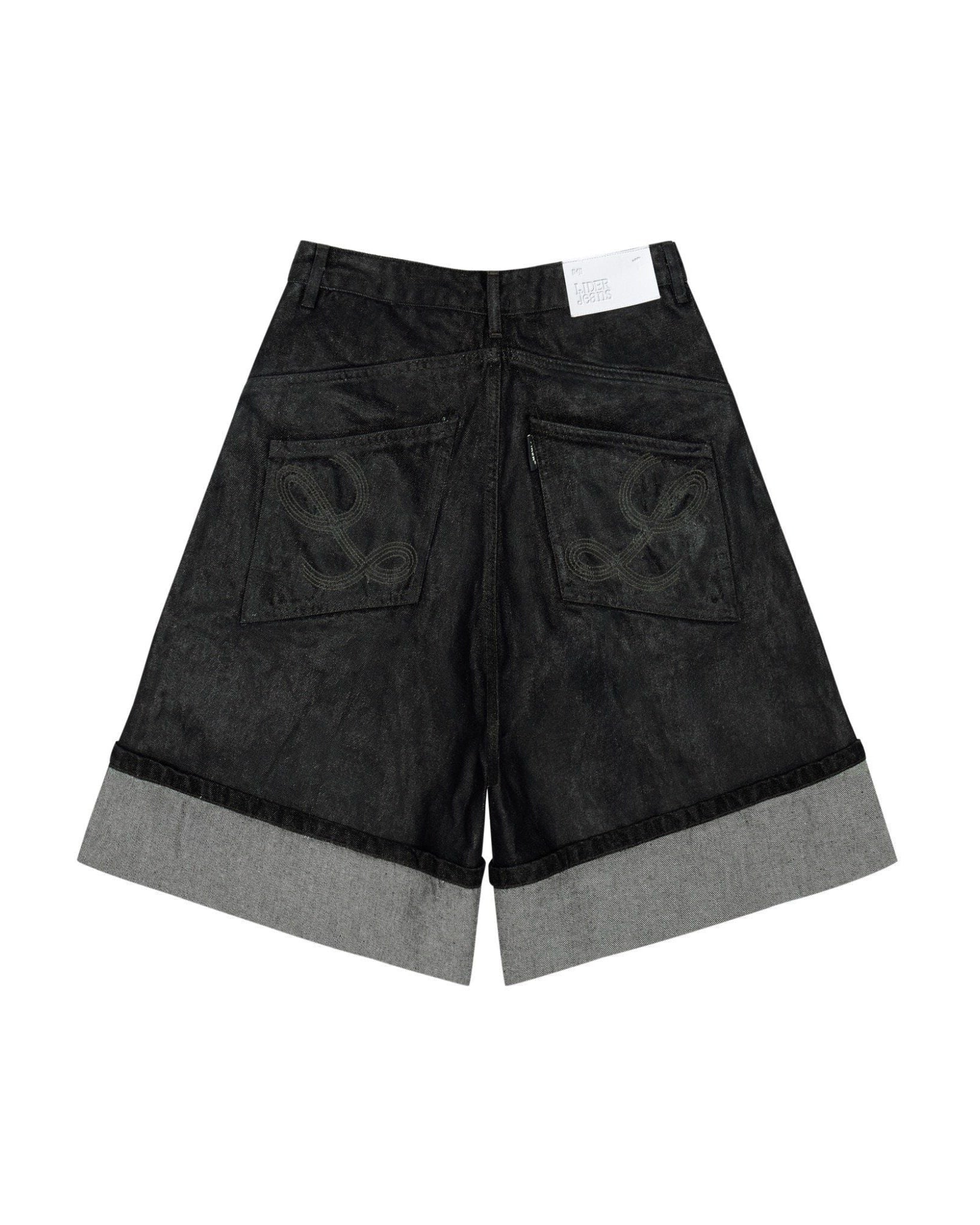 LIDER - OVERROLLED CARPENTER SHORTS [Washed Black]