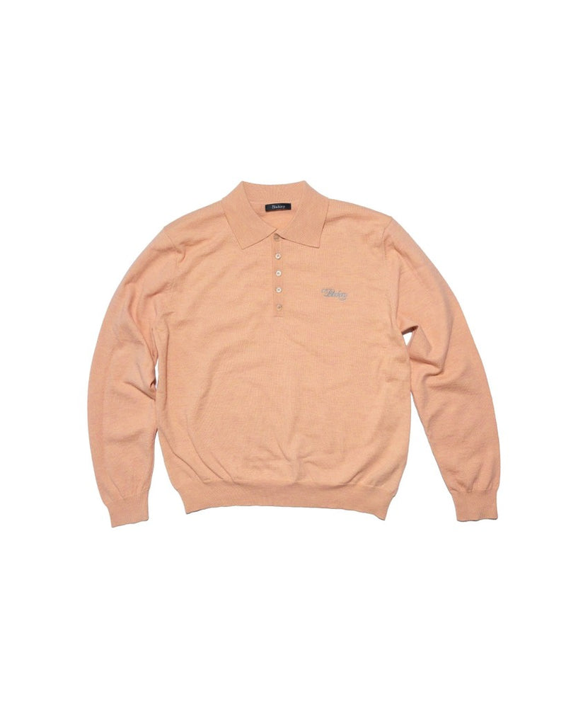 Blackorp Knit Polo Longsleeve De Peach – official view 1