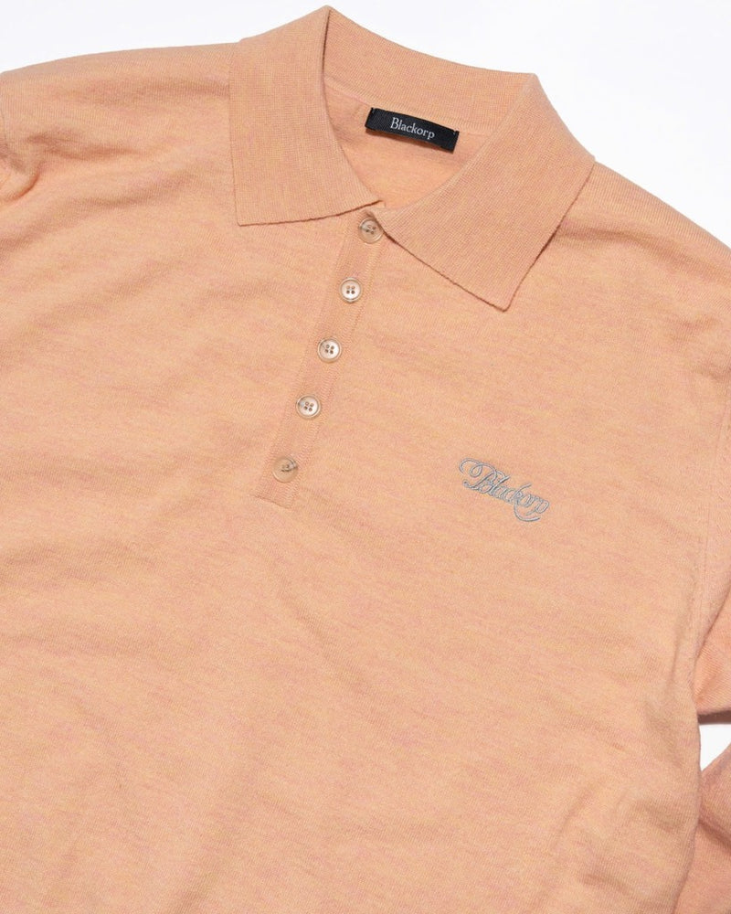 Blackorp Knit Polo Longsleeve De Peach – official view 4
