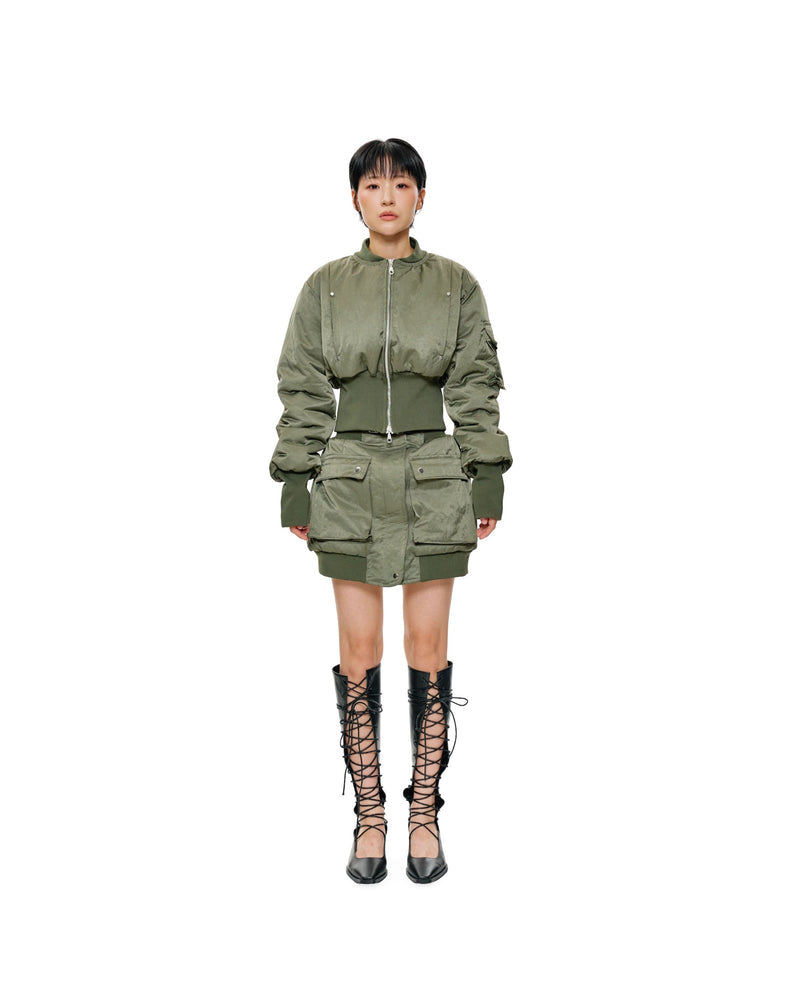 BLANC STUDIO Zero Gravity Bomber Jacket (Army) – official view 2