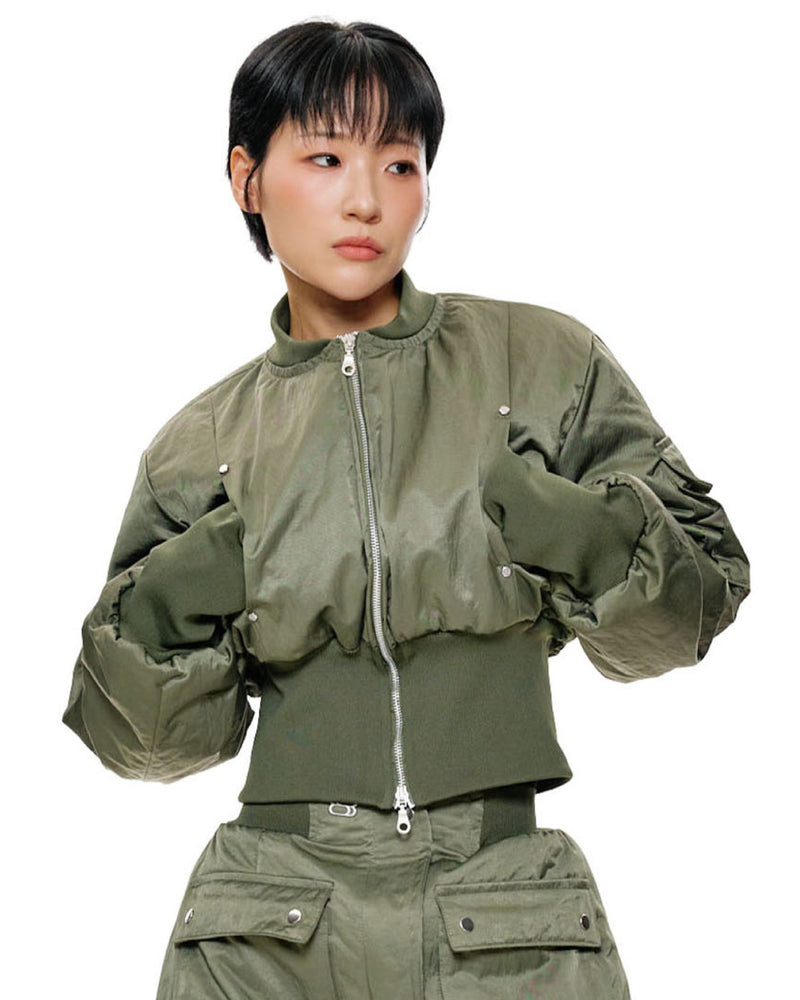 BLANC STUDIO Zero Gravity Bomber Jacket (Army) – official view 5