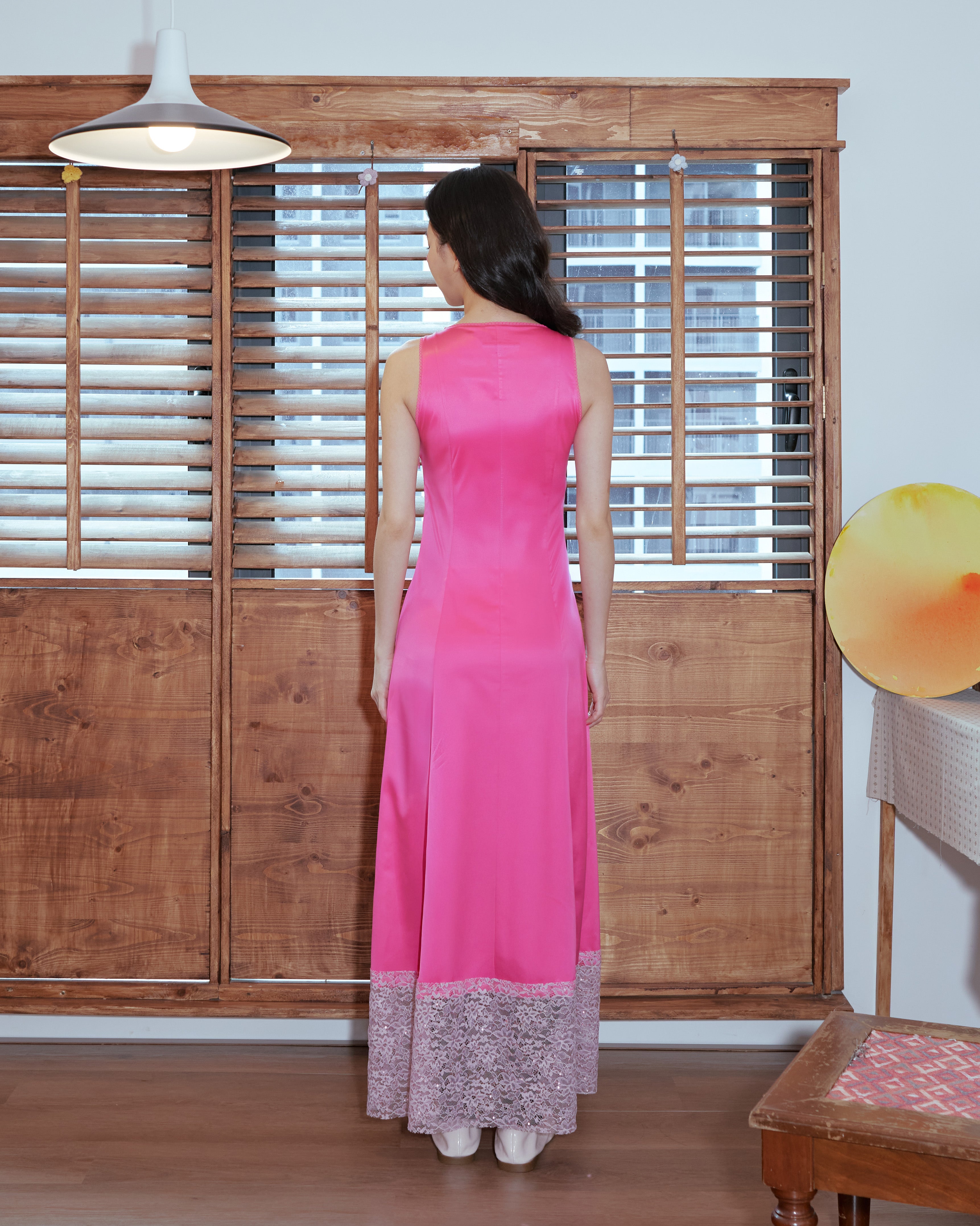 Kittie Yiyi Starry Chill Double Slit Dress - Fuchsia Pink